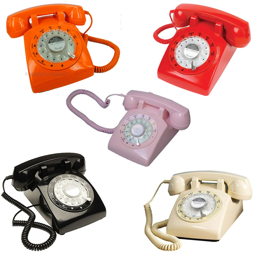 Steepletone STP1960 Retro Rotary Dial Corded Telephone Old Fashioned