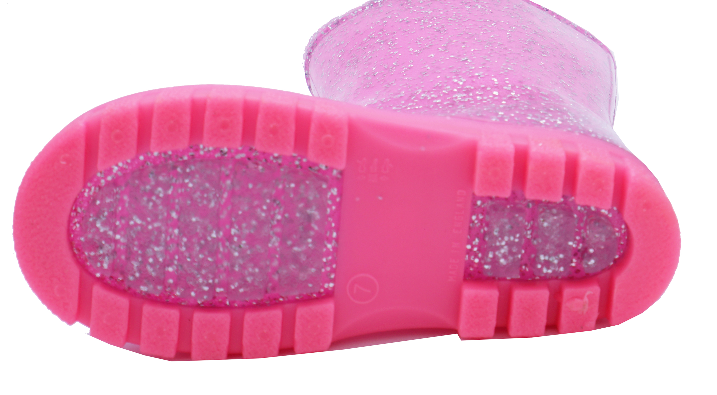 GIRLS PINK GLITTER WELLIES RAIN SPLASH CUTE WATERPROOF BOOTS KIDS SIZES 5-12
