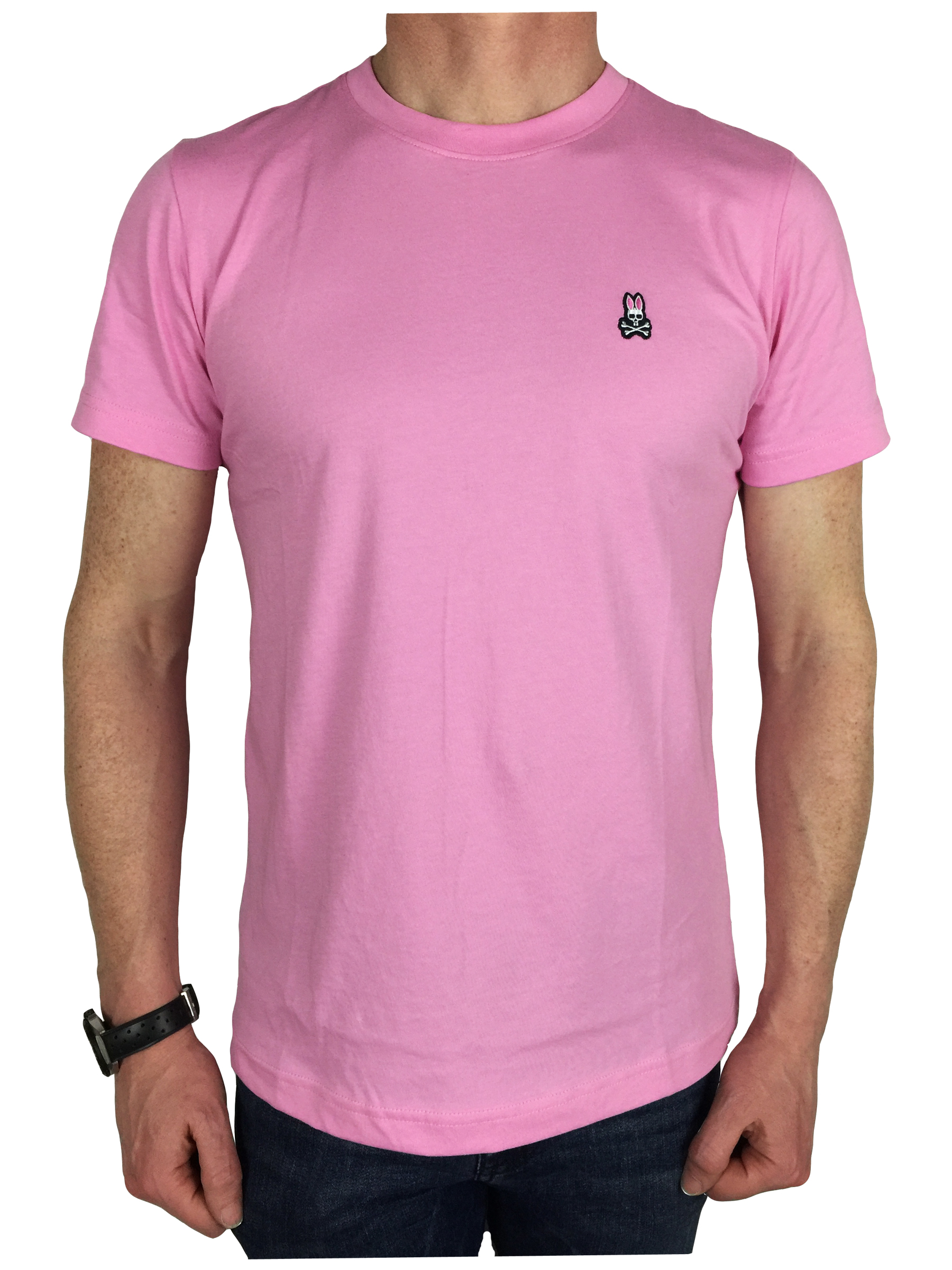 psycho-bunny-mens-s-s-logo-branded-t-shirt-in-azalea-pink-ebay