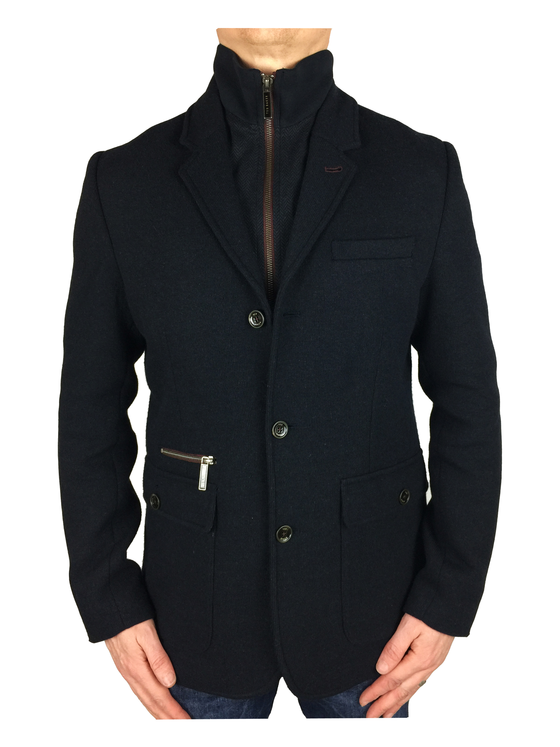Ted Baker Mens Jersey Dom Jacket Blazer in Navy Blue eBay