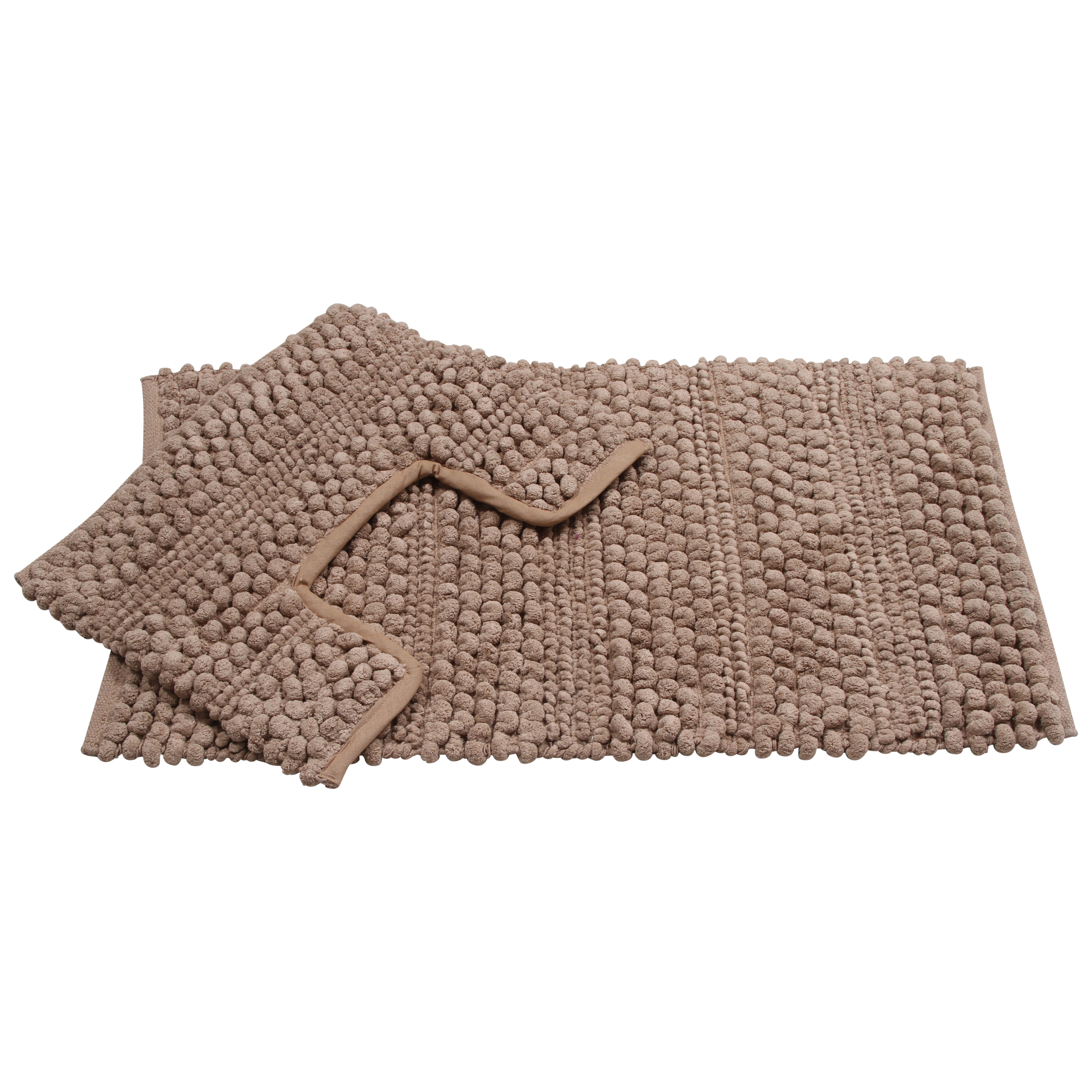 2 Piece Chenille Bath Mat Pedestal Set Aubergine Red Mocha Smokey Grey