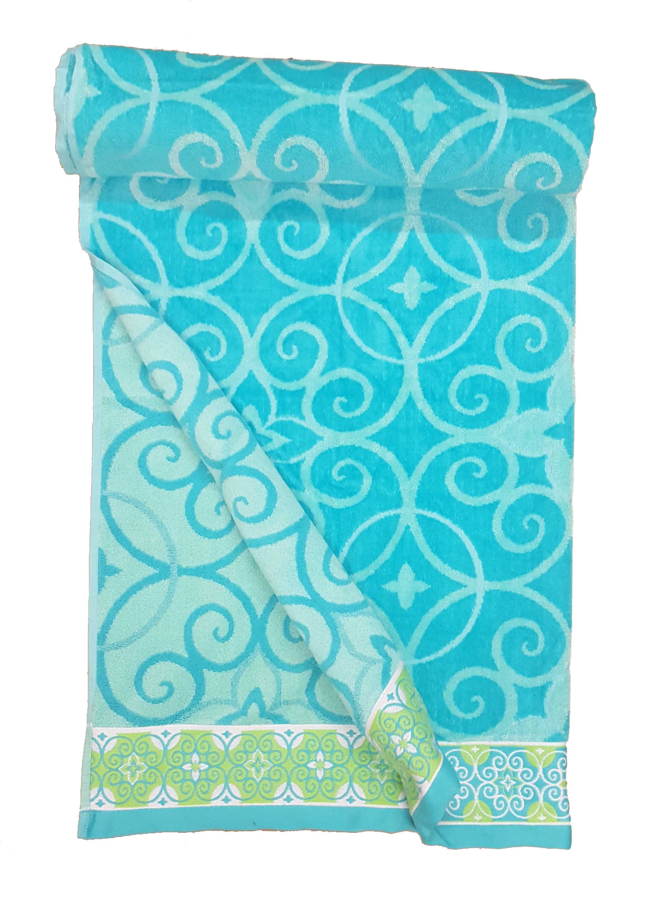 Printed Jumbo Velour Beach Towel 104cm 180cm 100 Egyptian Cotton Kamal