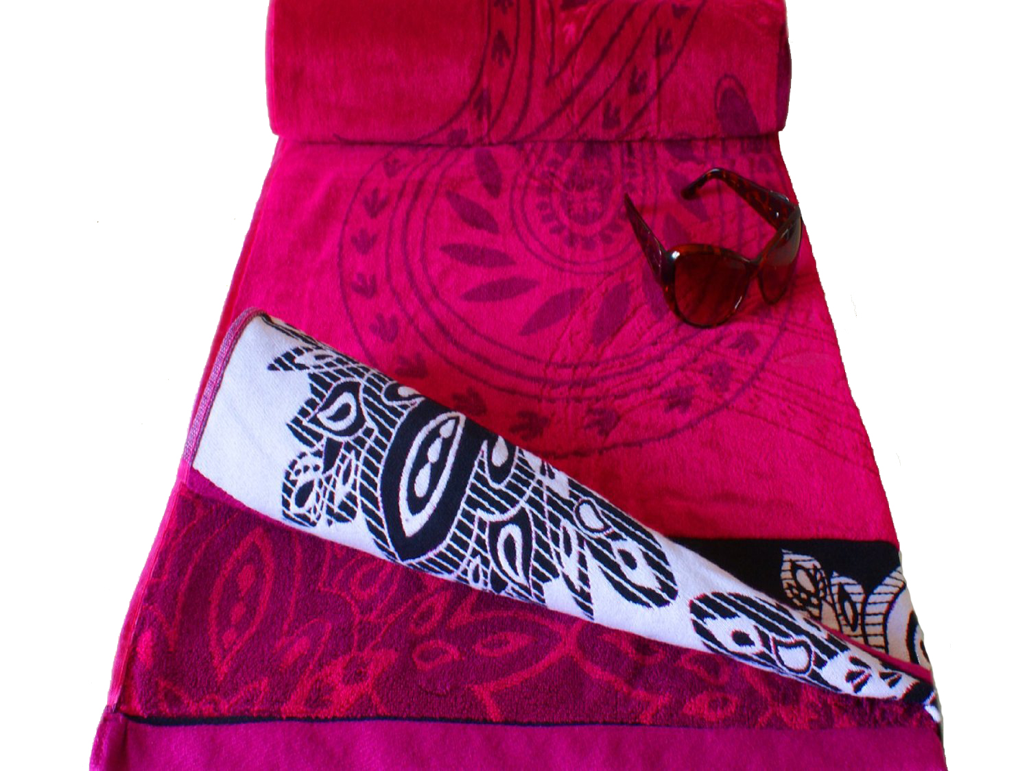 Printed Jumbo Velour Beach Towel 104cm 180cm 100 Egyptian Cotton Kamal