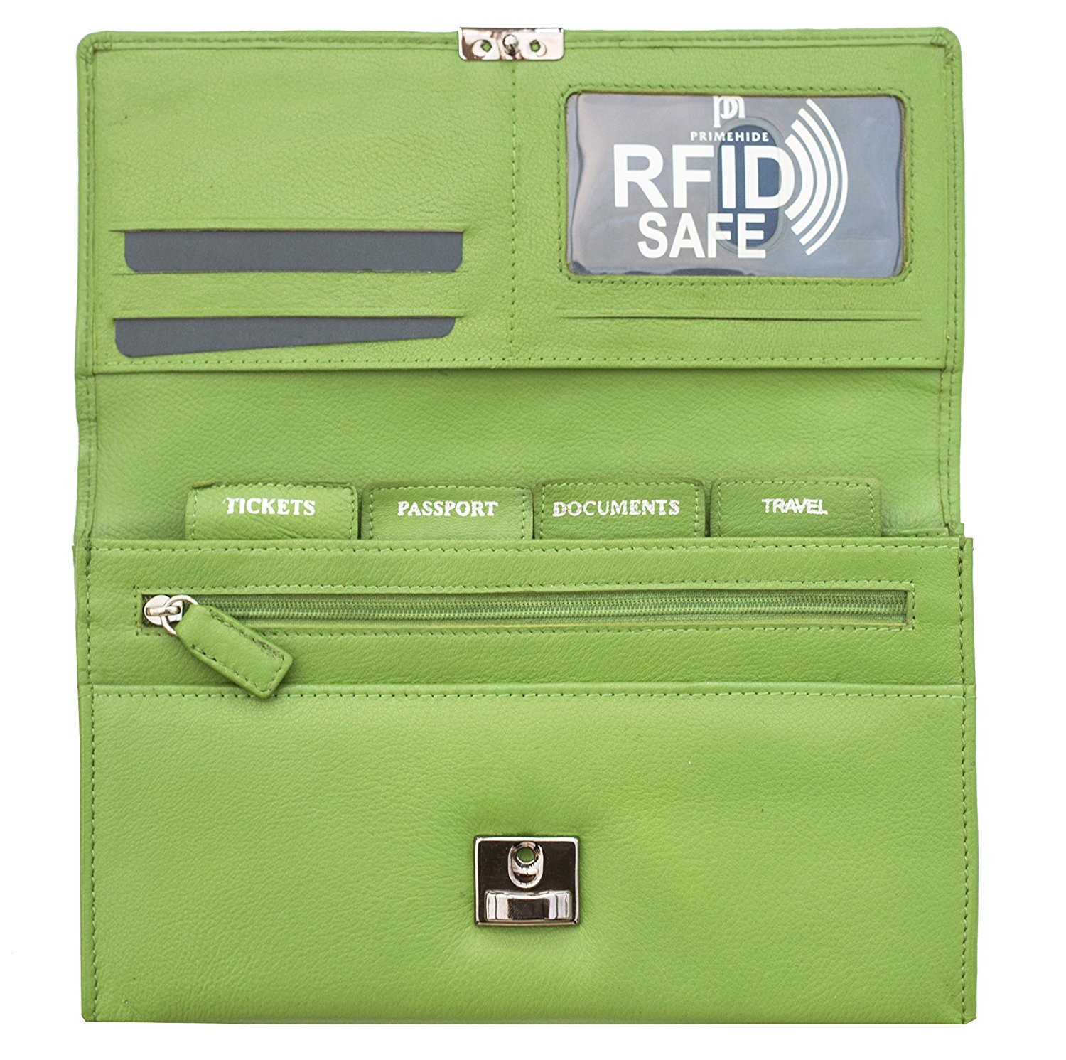 Homme Femme en cuir RFID blocking Travel Planner Wallet Purse Porte-passeport
