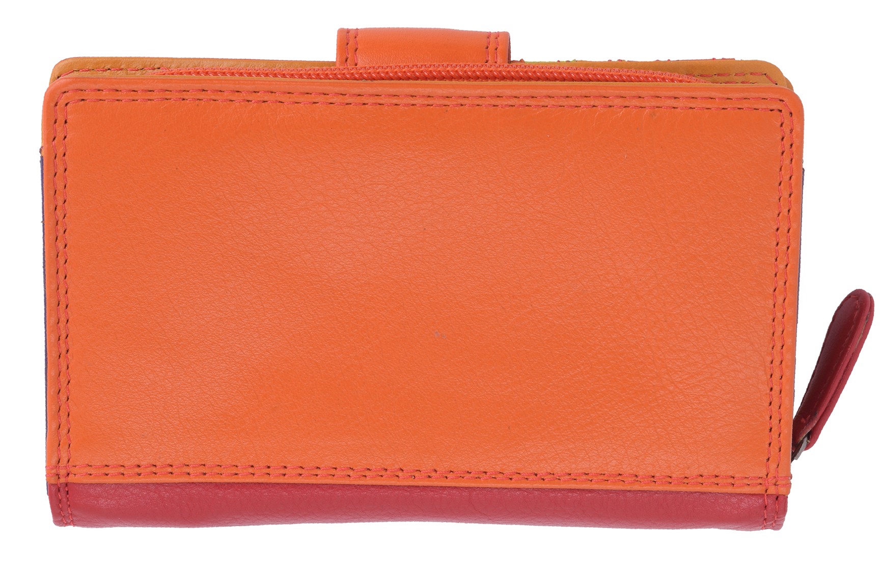 Donna RFID Blocco morbido Portafoglio Pochette in Vera Pelle con Cerniera Portamonete