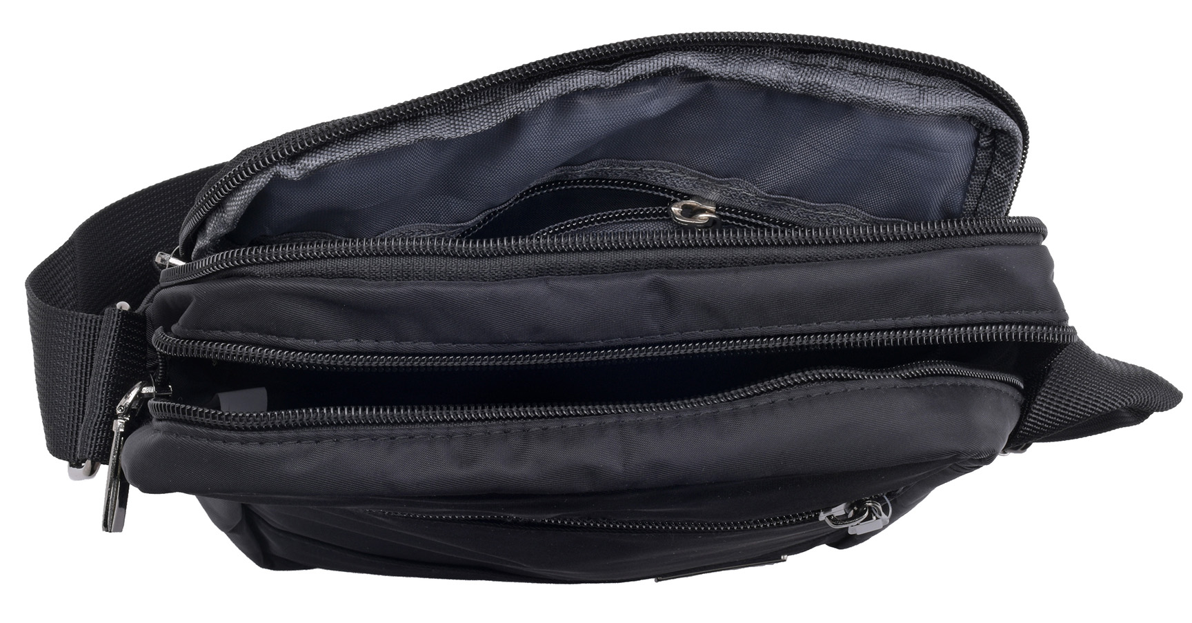 Multi Zip Travel Work Lightweight Cross Body Bag Handbag Manbag Womens Mens