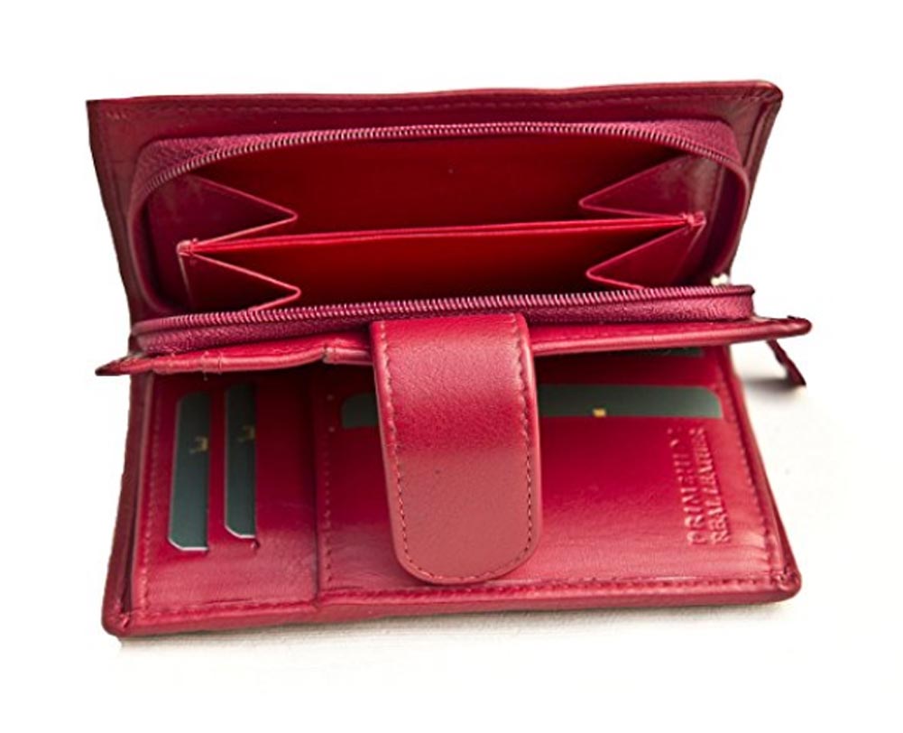 Ladies Stylish Leather Purse Wallet with Zipped Coin Section Super Soft