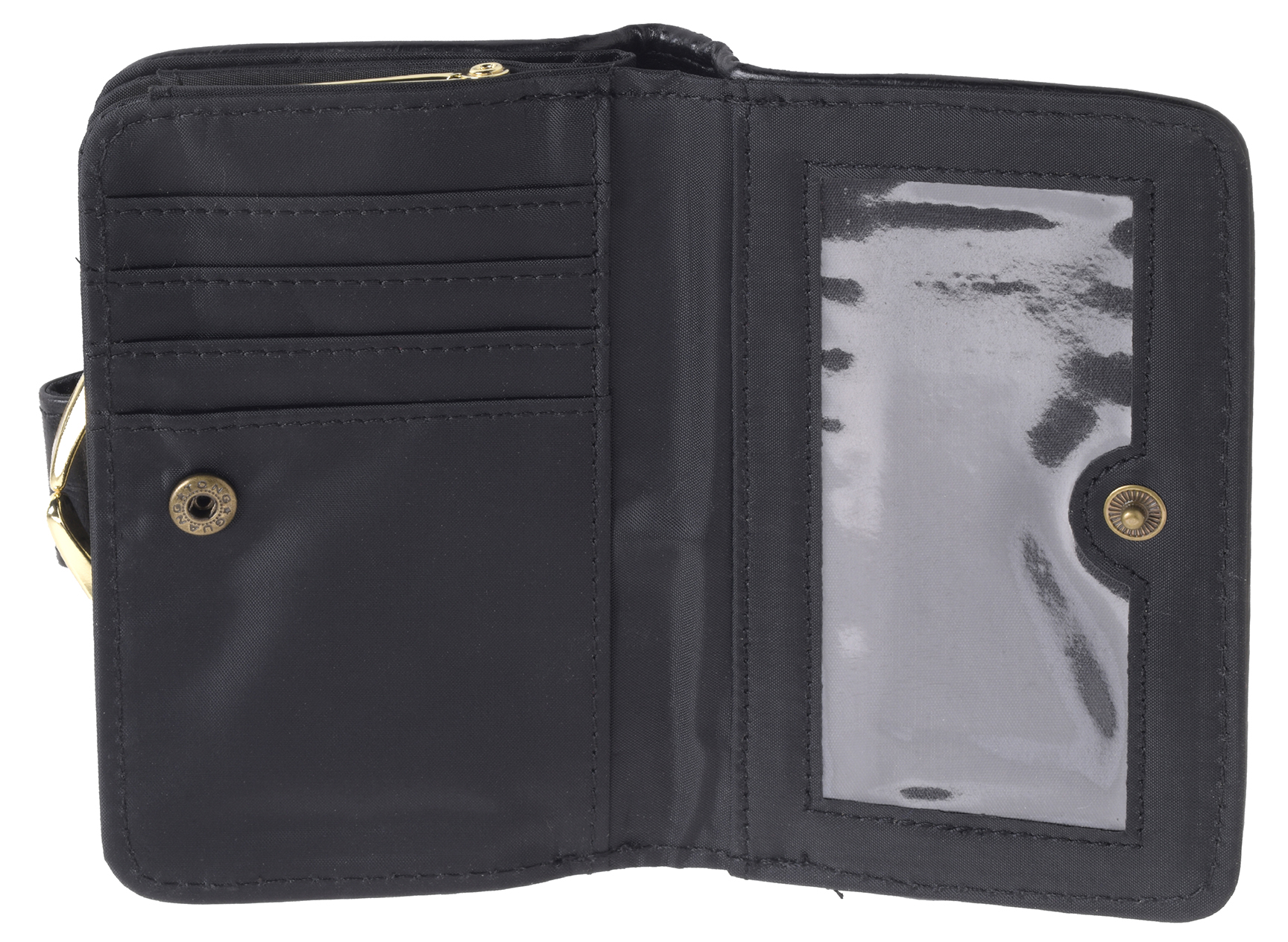 Señoras Patchwork Cuero Genuino Súper Suave de pequeño marco de metal moneda monedero billetera