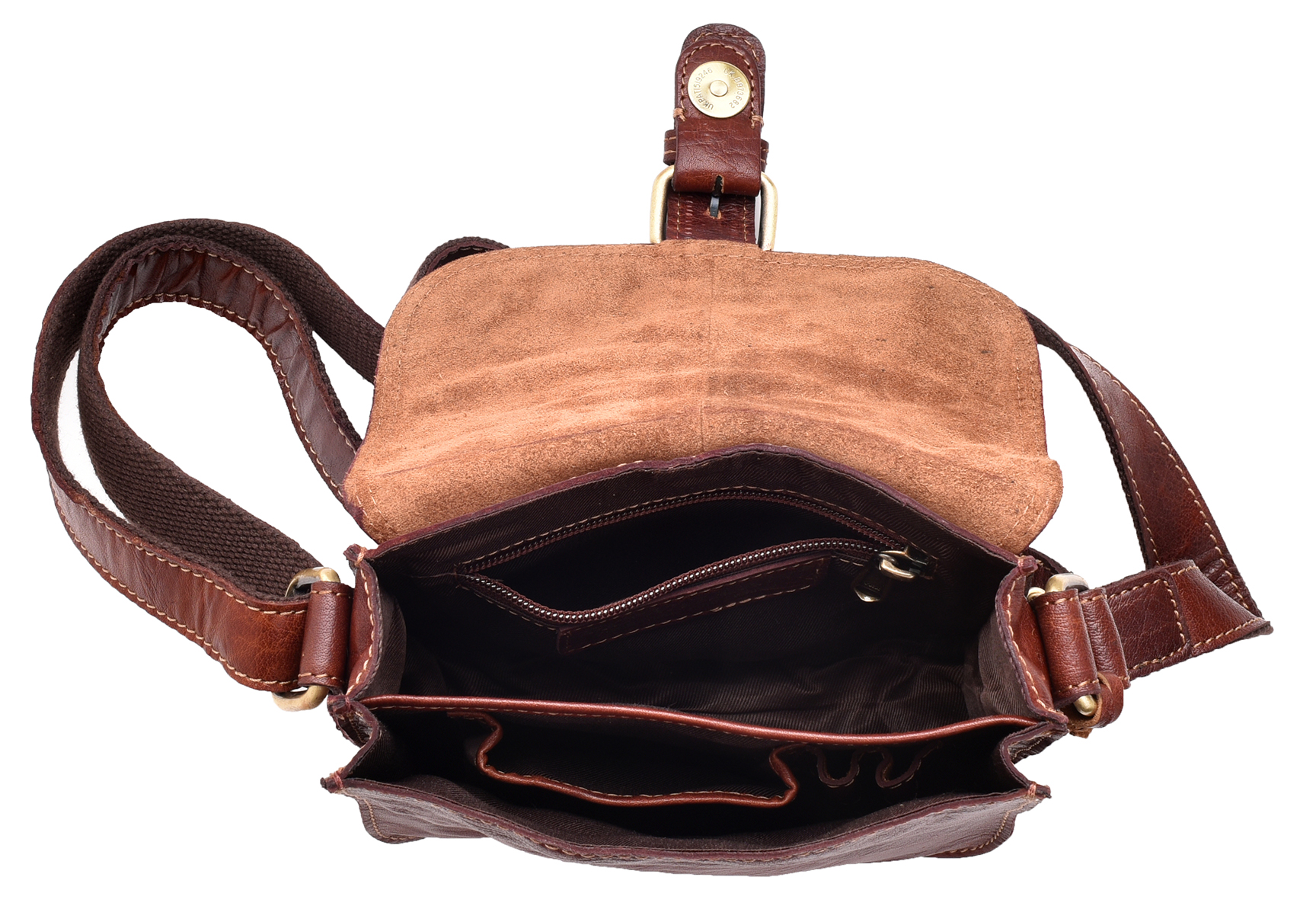 Ladies Womens Small Vintage Leather Hunter Style Shoulder Cross Body Bag Handbag