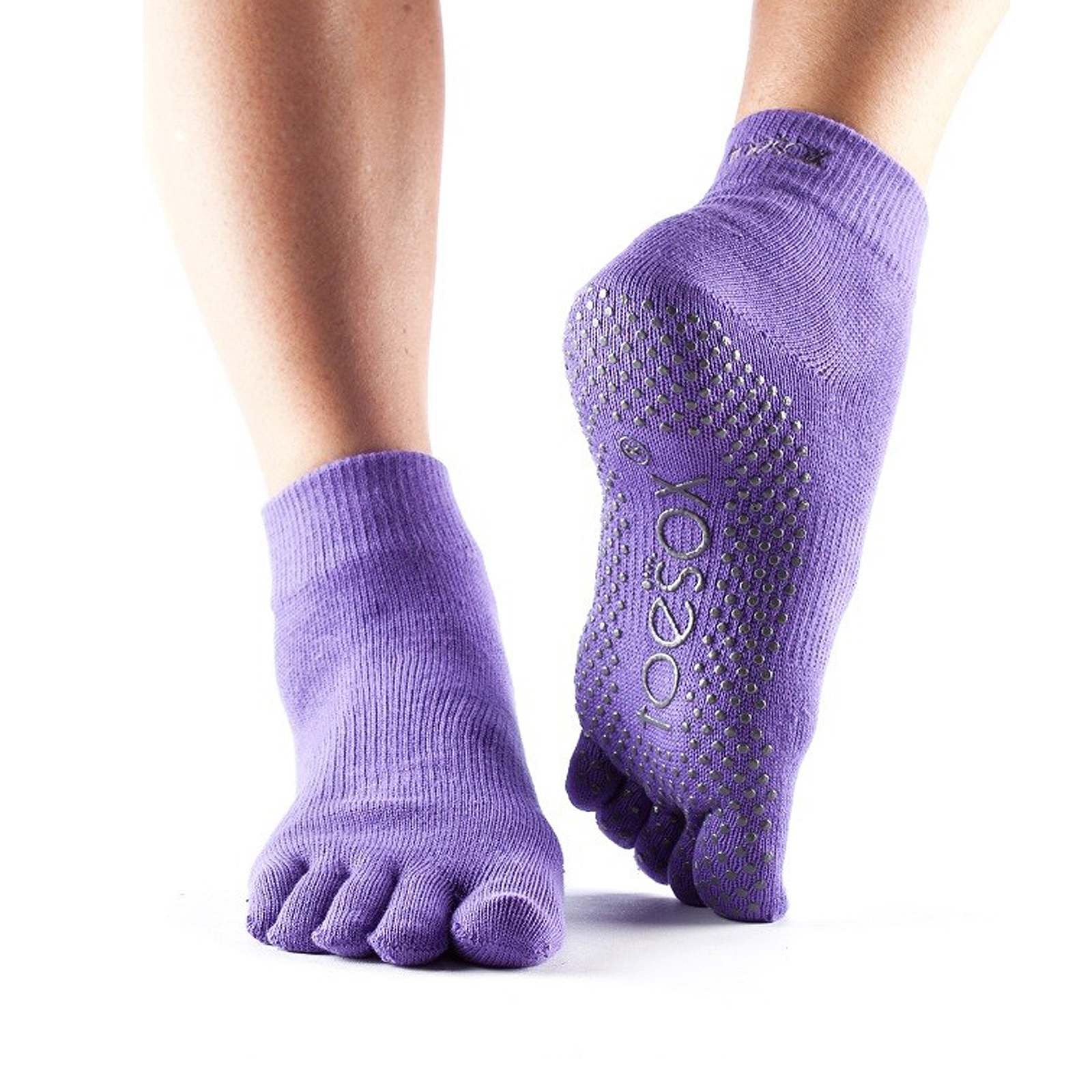 Toesox Full Toe Ankle Non Slip Grip Workout Dance Yoga Pilates Socks