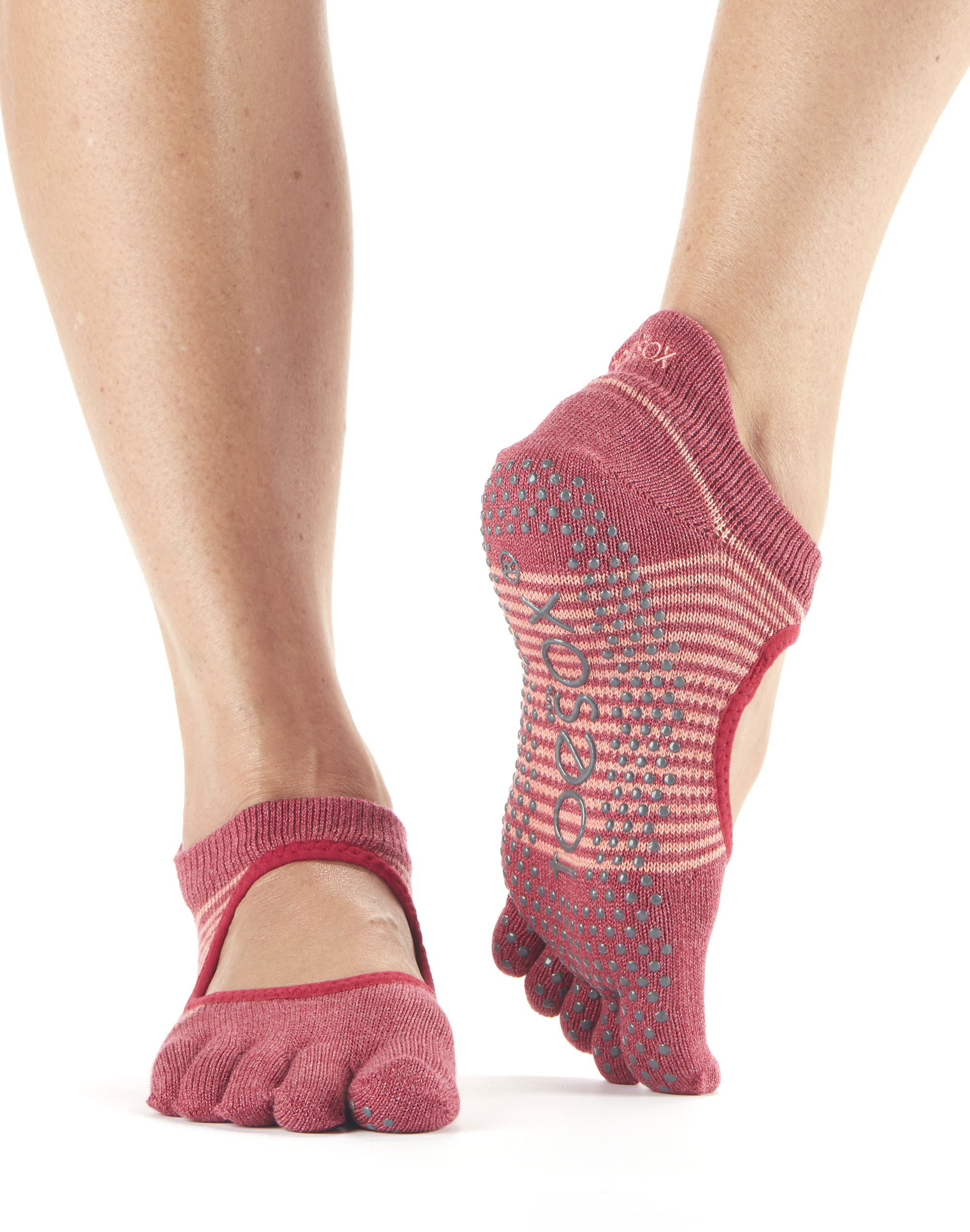 Toesox Full Toe Bellarina Non Slip Grip Workout Dance Yoga Pilates Socks Ebay