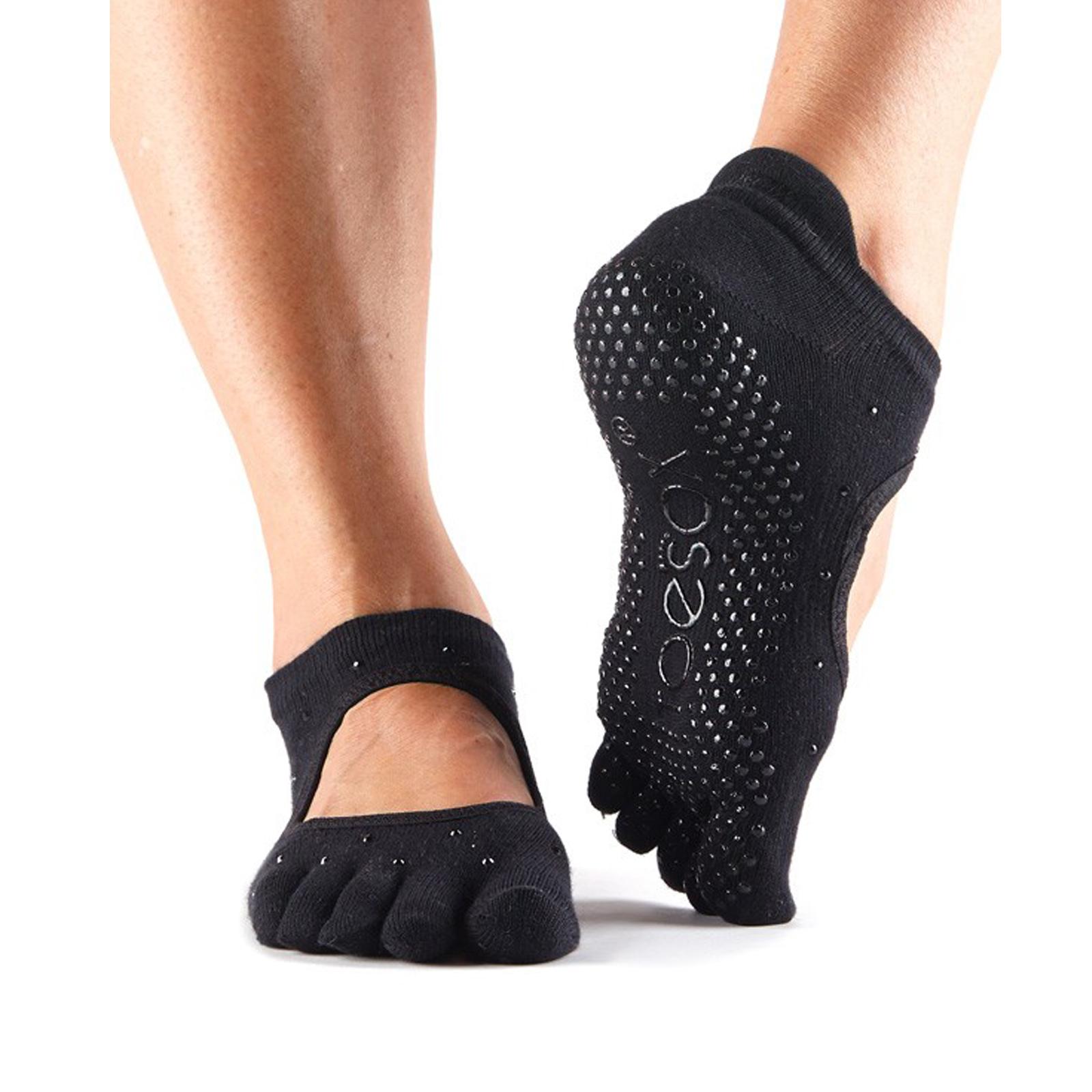 ToeSox Full Toe Bellarina Non Slip Grip Workout Dance Yoga Pilates Socks EBay