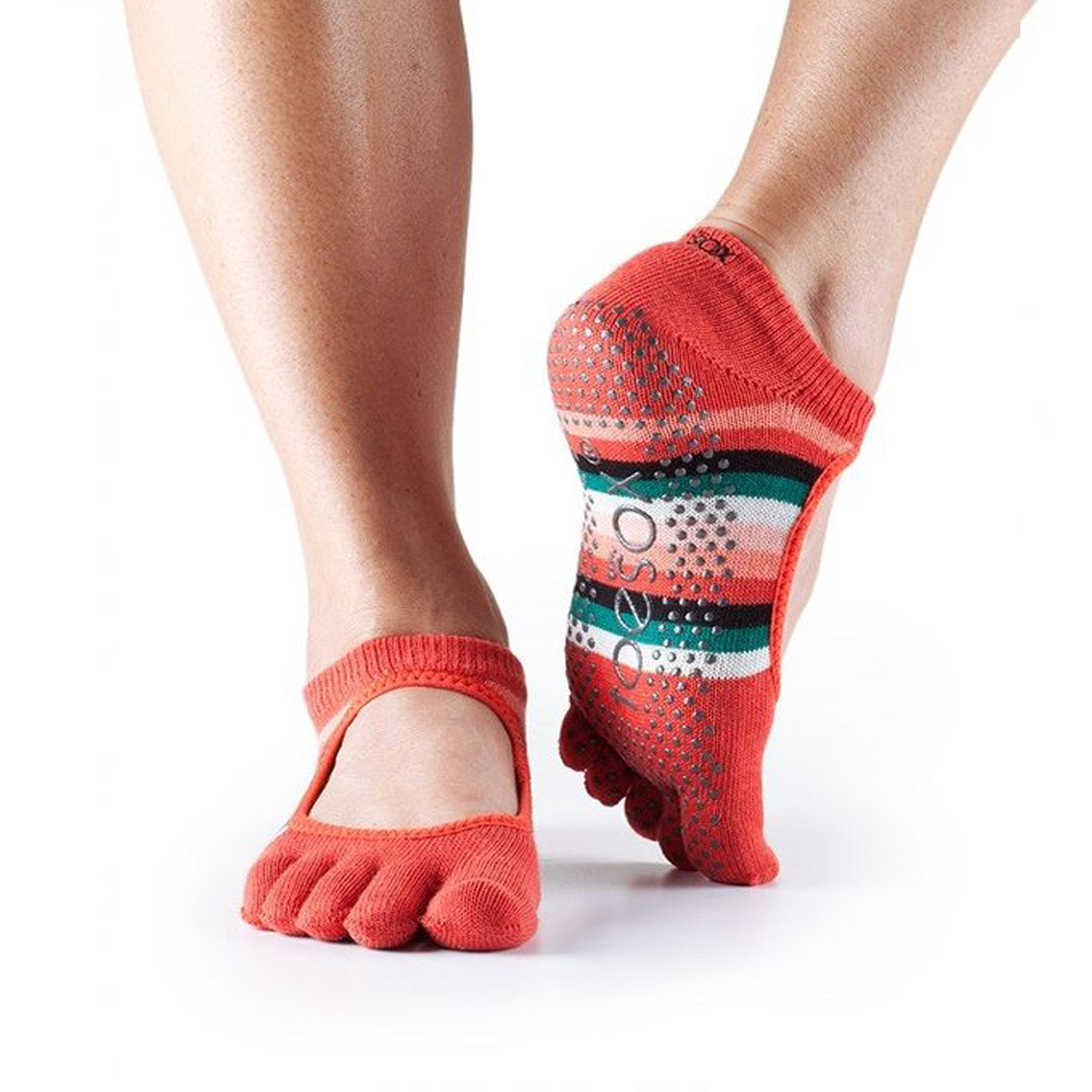 Toesox Full Toe Bellarina Non Slip Grip Workout Dance Yoga Pilates Socks Ebay