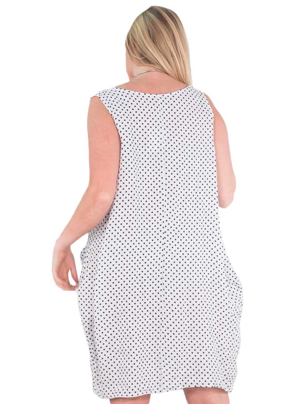 new womens baggy linen summer polka dot cotton dress plus size 10 14 16 ebay new womens baggy linen summer polka dot cotton dress plus size 10 14 16 ebay