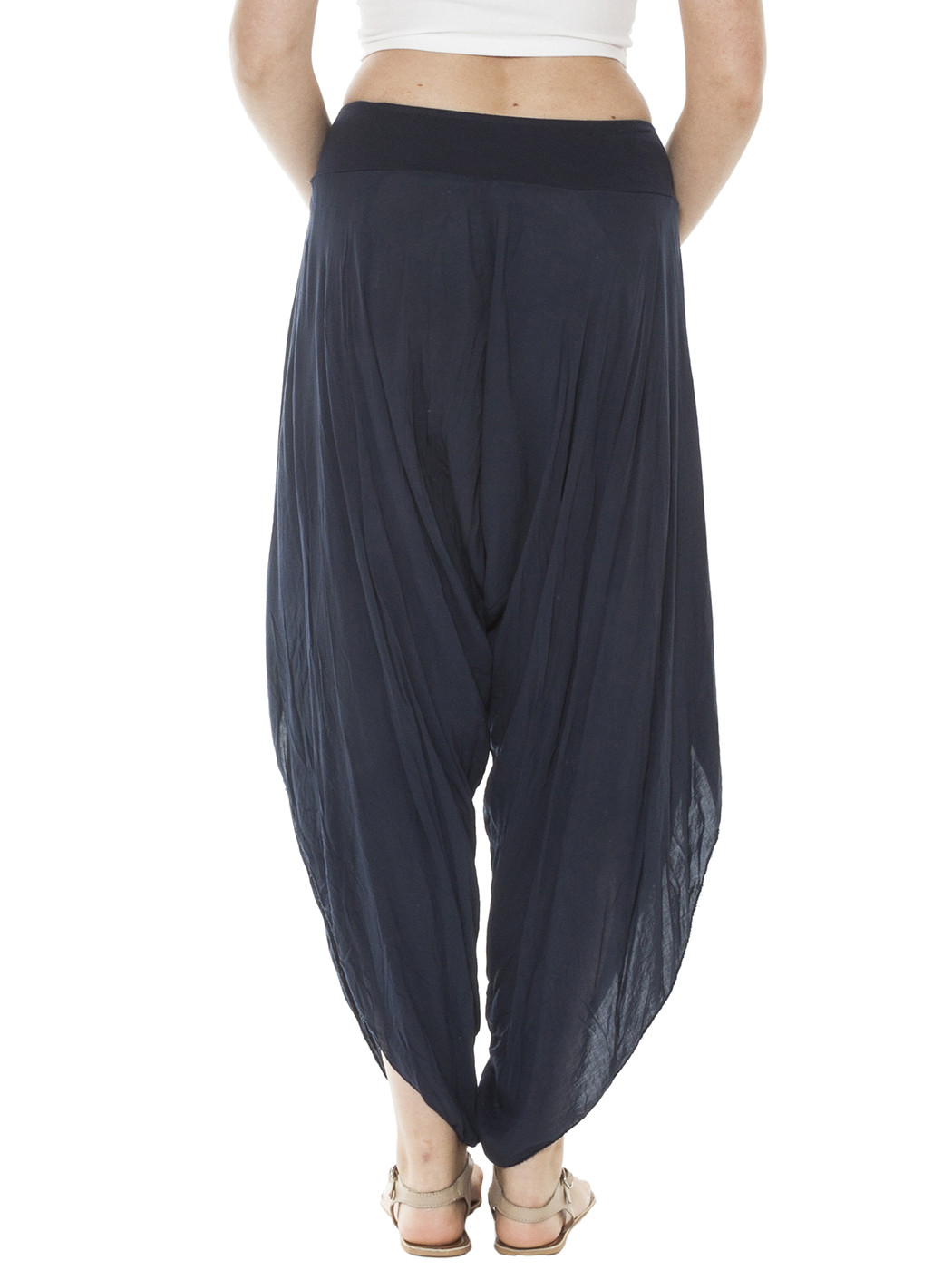 side split harem pants