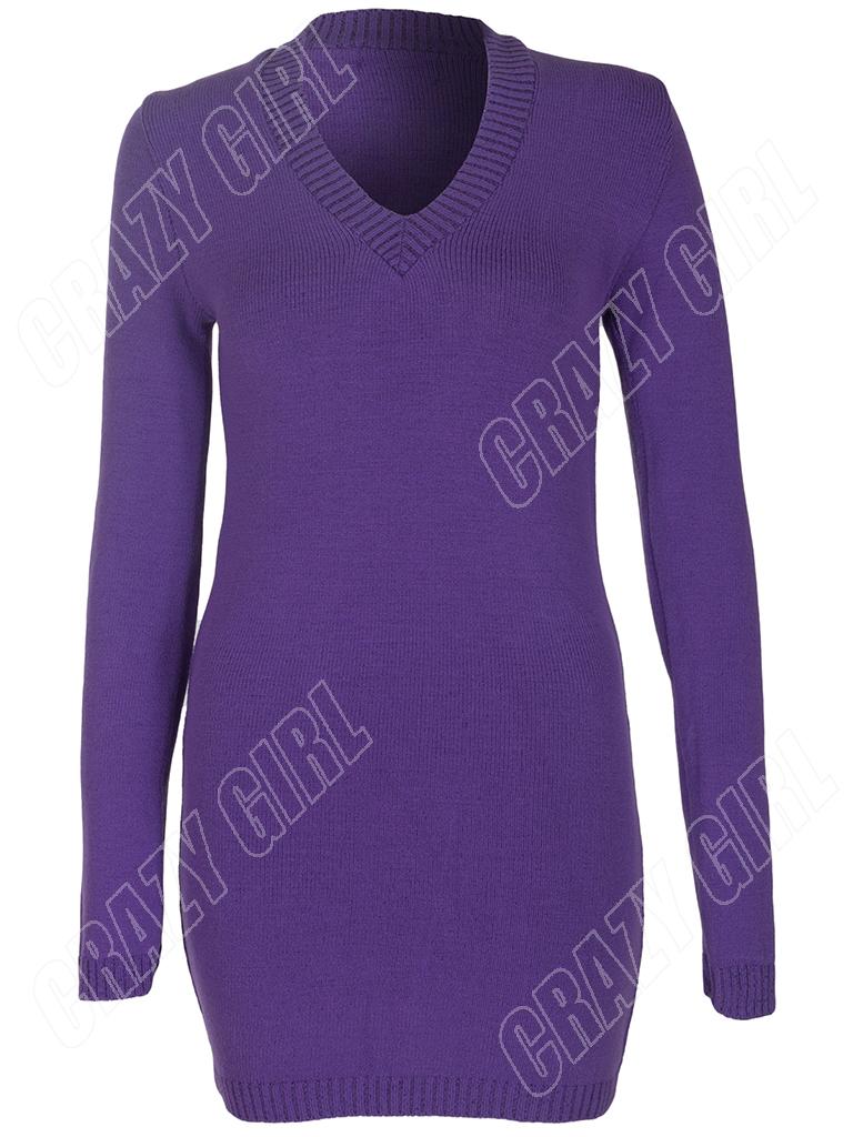 knitted v neck jumper dress