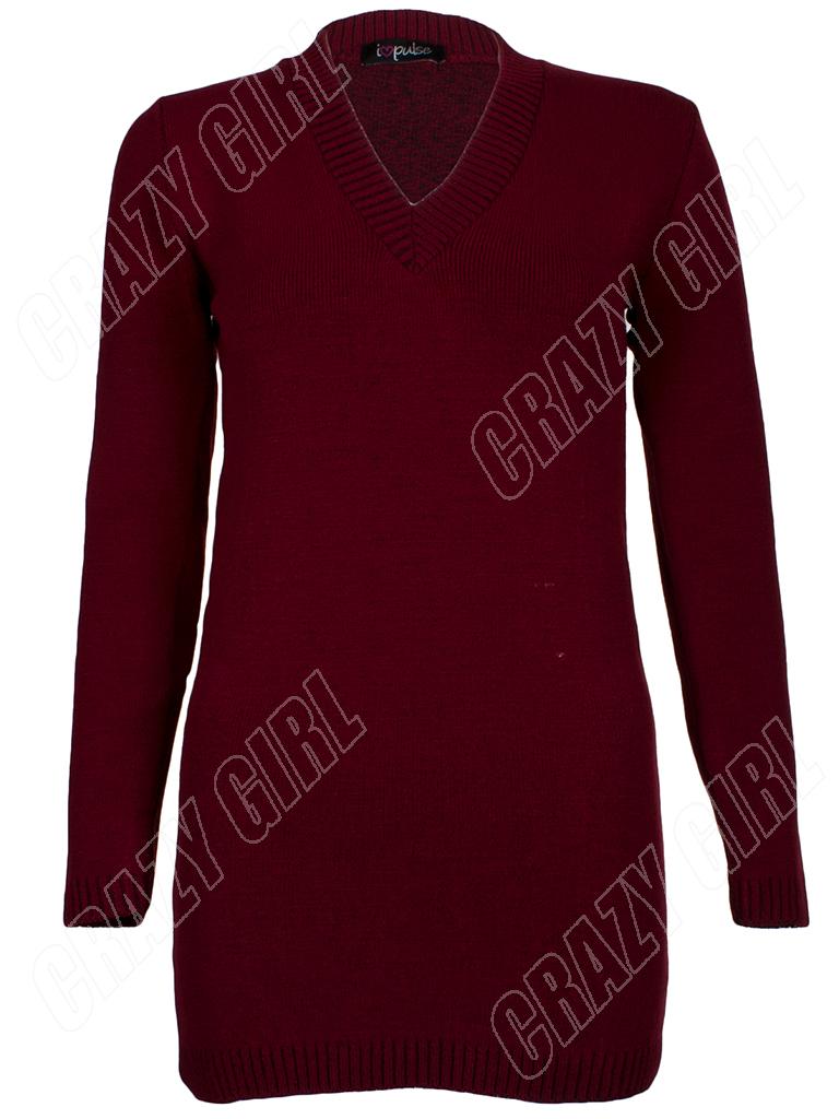 knitted v neck jumper dress