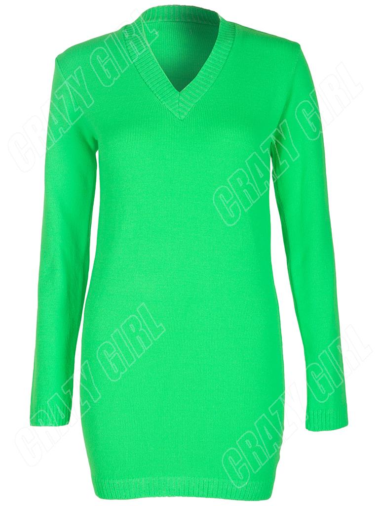 knitted v neck jumper dress