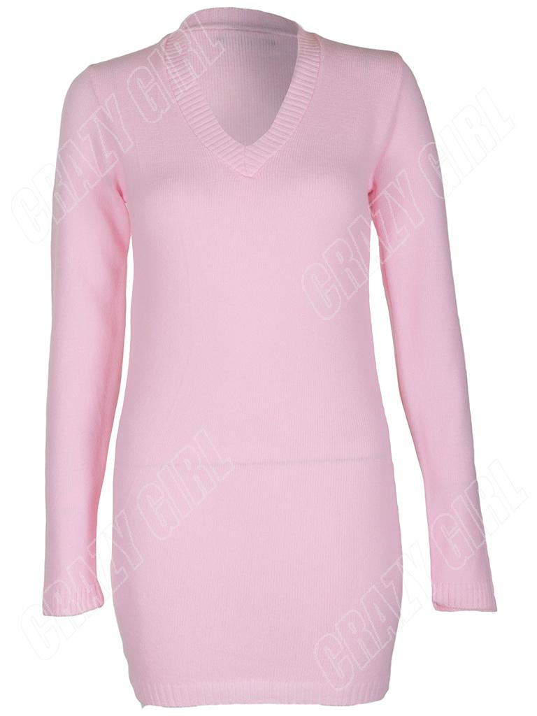 knitted v neck jumper dress