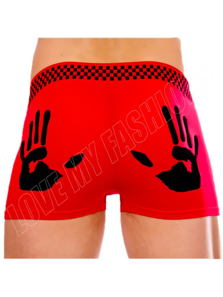 New Mens Boys Hand Print Neon Boxer Shorts Briefs Underwear Boxers Size