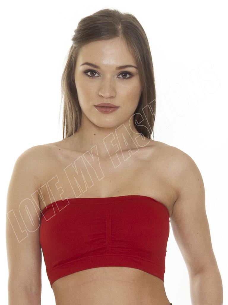 new-womens-ladies-plain-french-lace-stone-boob-tube-bandeau-crop-top