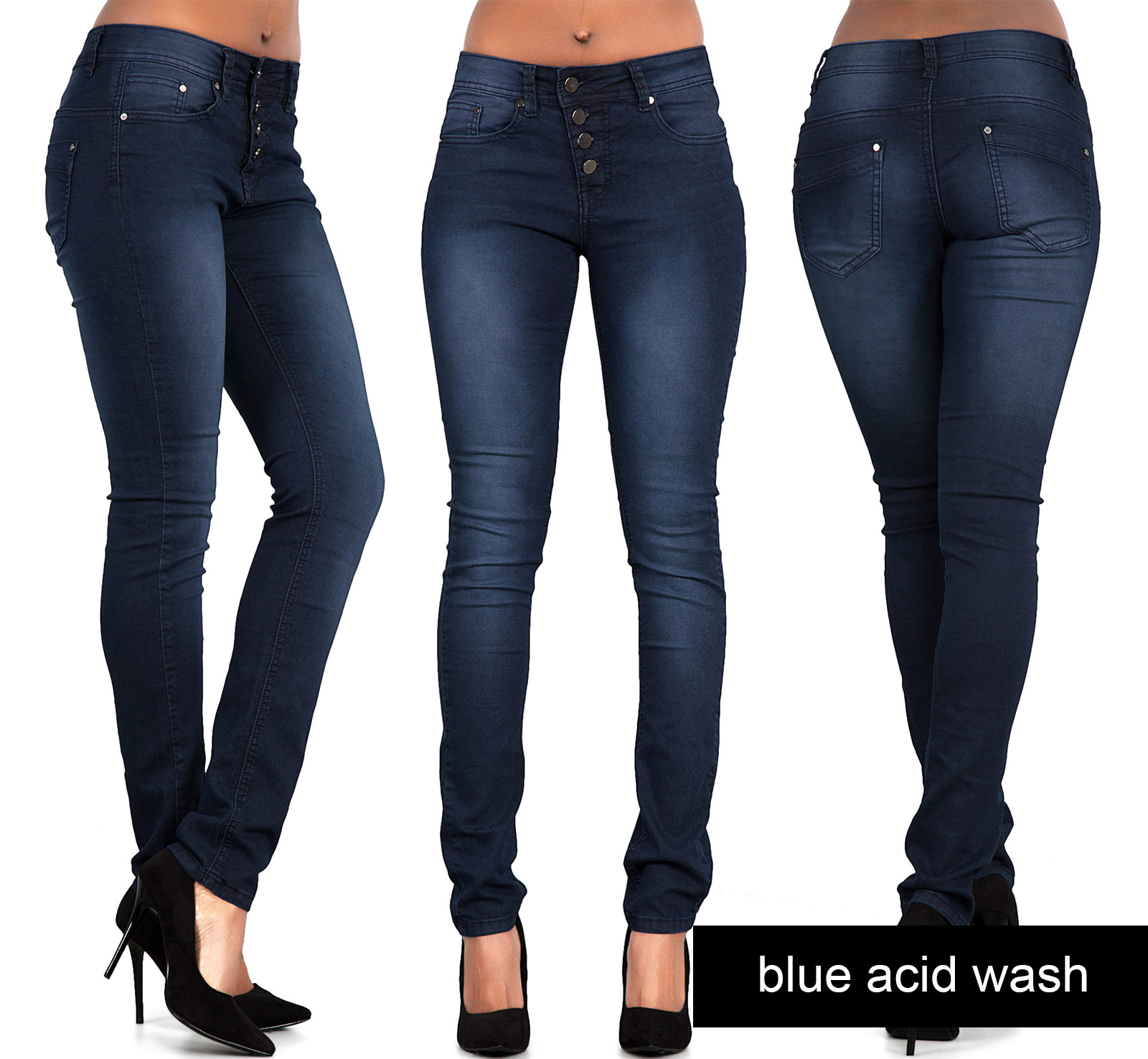 New Womens Ladies High Waist Jeans Stretch Denim Plus Size Pants 14 16 18 20 22 