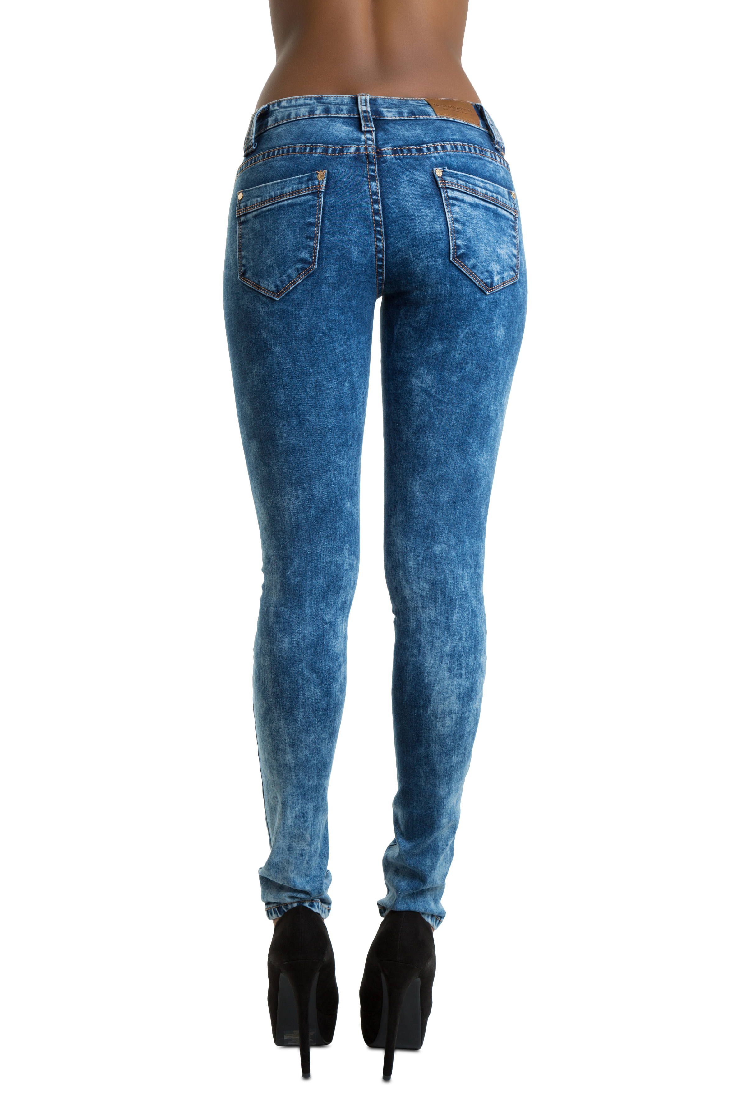 New Womens Denim Ladies Sexy Skinny Fit Jeans Stretch Ripped Blue Size 6 14 Ebay 