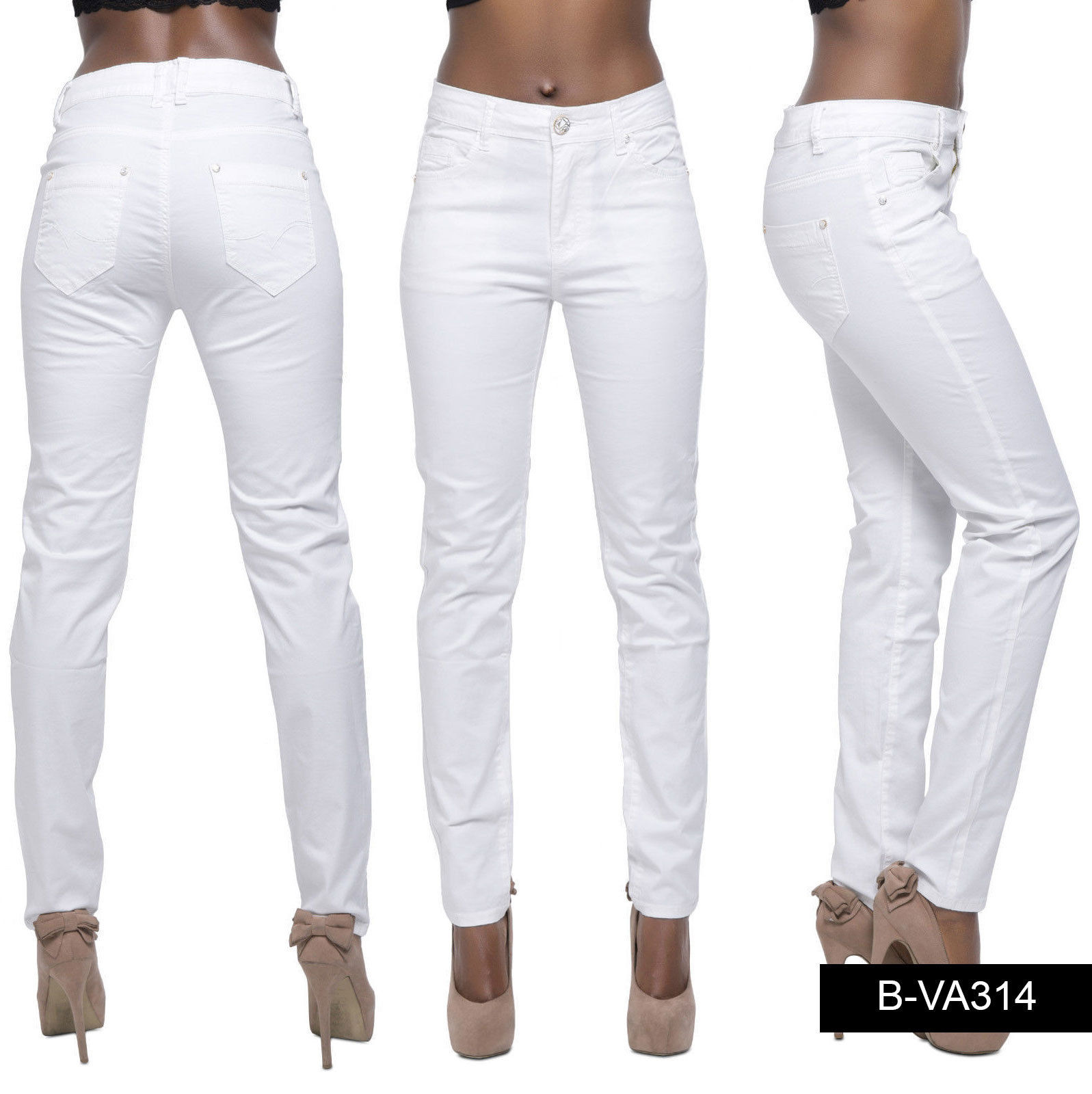 white blue jeans pants