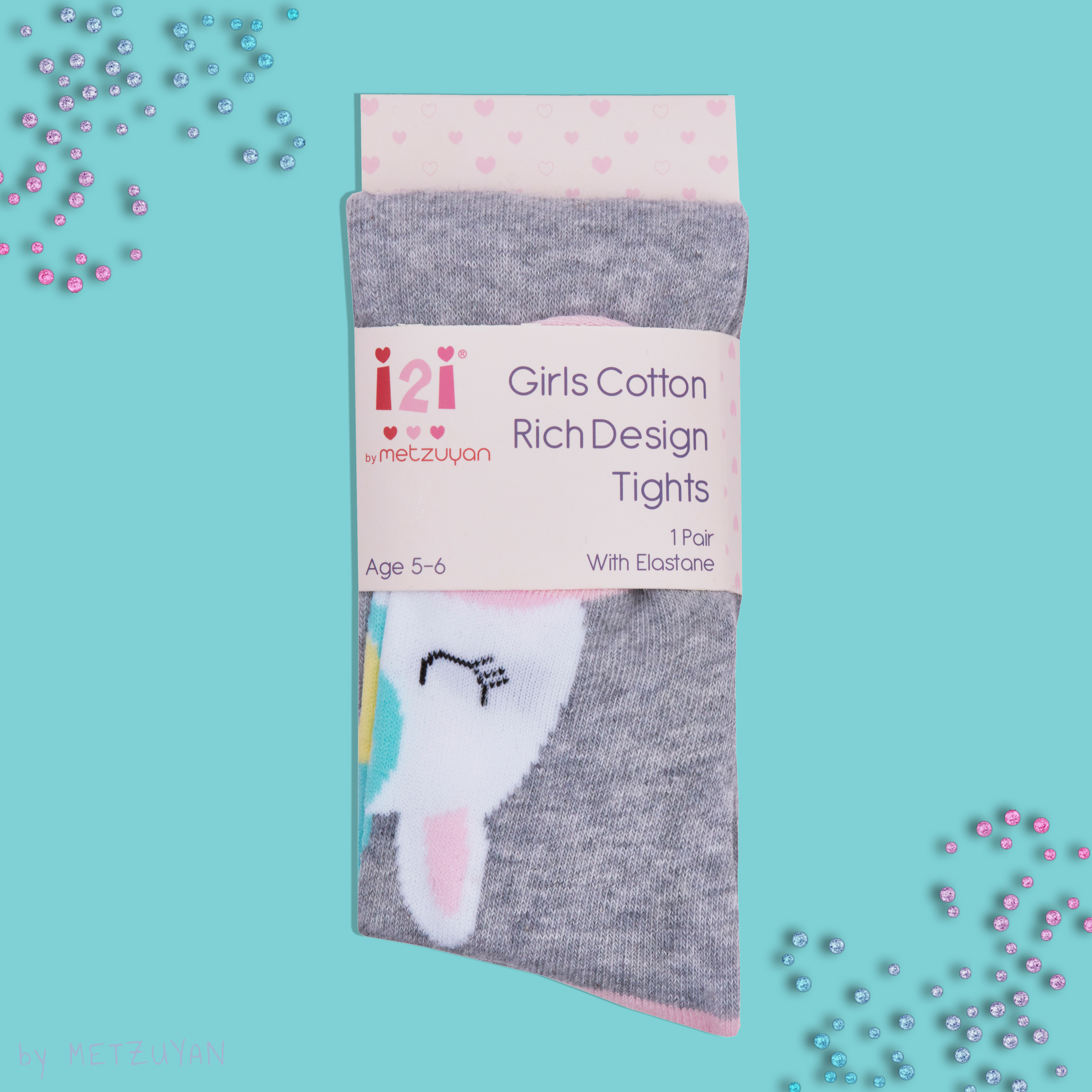 Girls Tights Cotton Rich Plain Patterned Unicorn Soft Striped Infant 2-8 Years