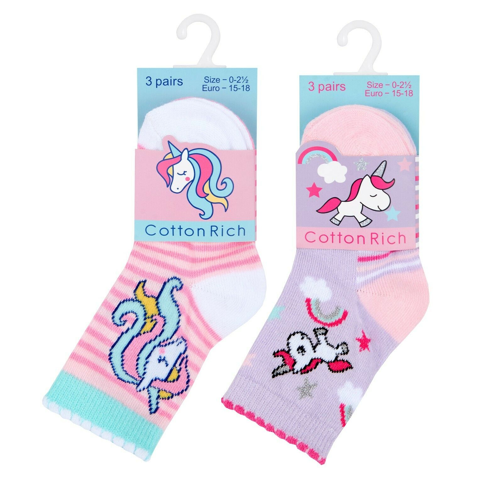 Newborn Baby Girls Cotton Rich Scallop Edge Socks 6 or 12 Pairs Bundle Novelty