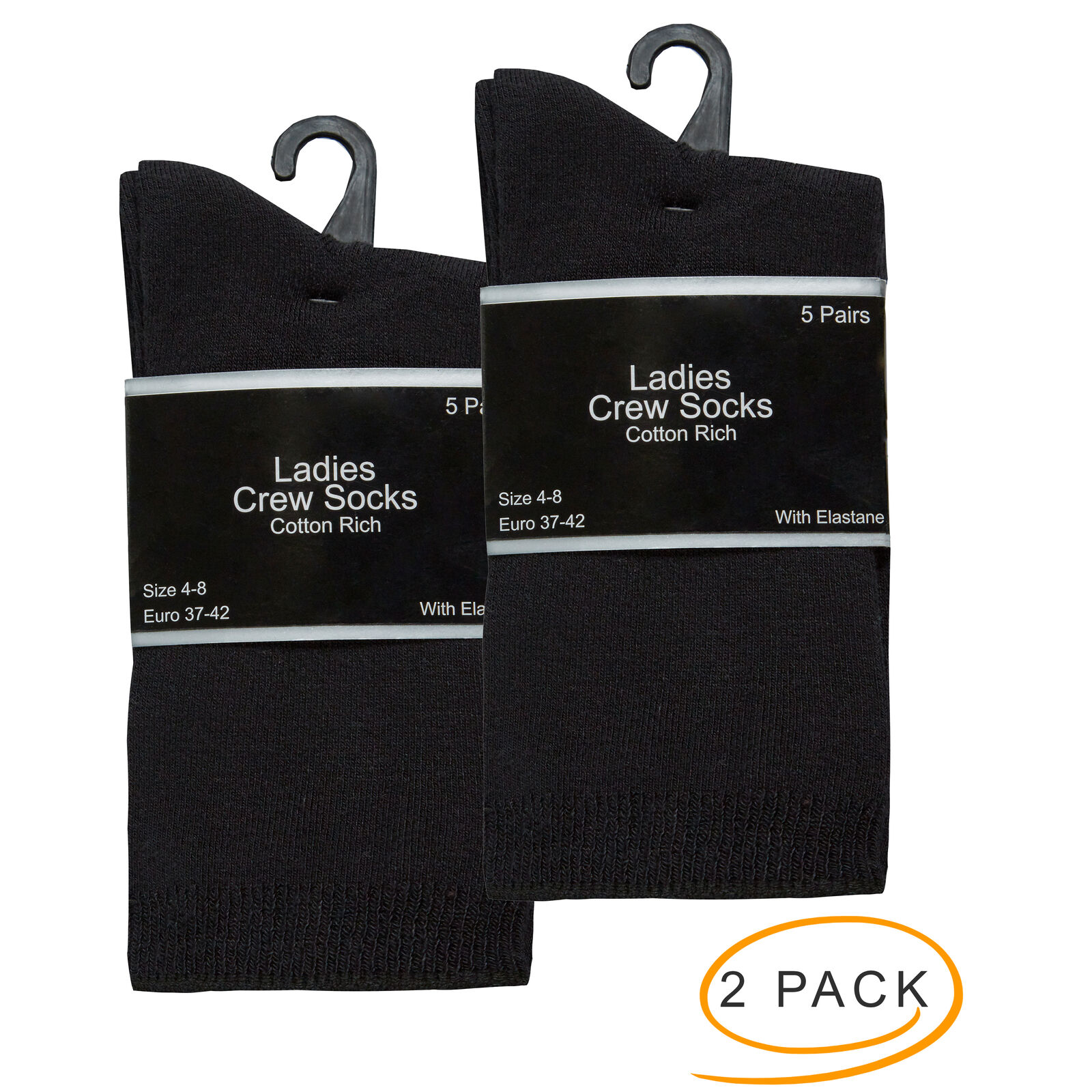 Ladies Black Socks 10-20 Pairs Cotton Blend Antibacterial Everyday Work Women/'s