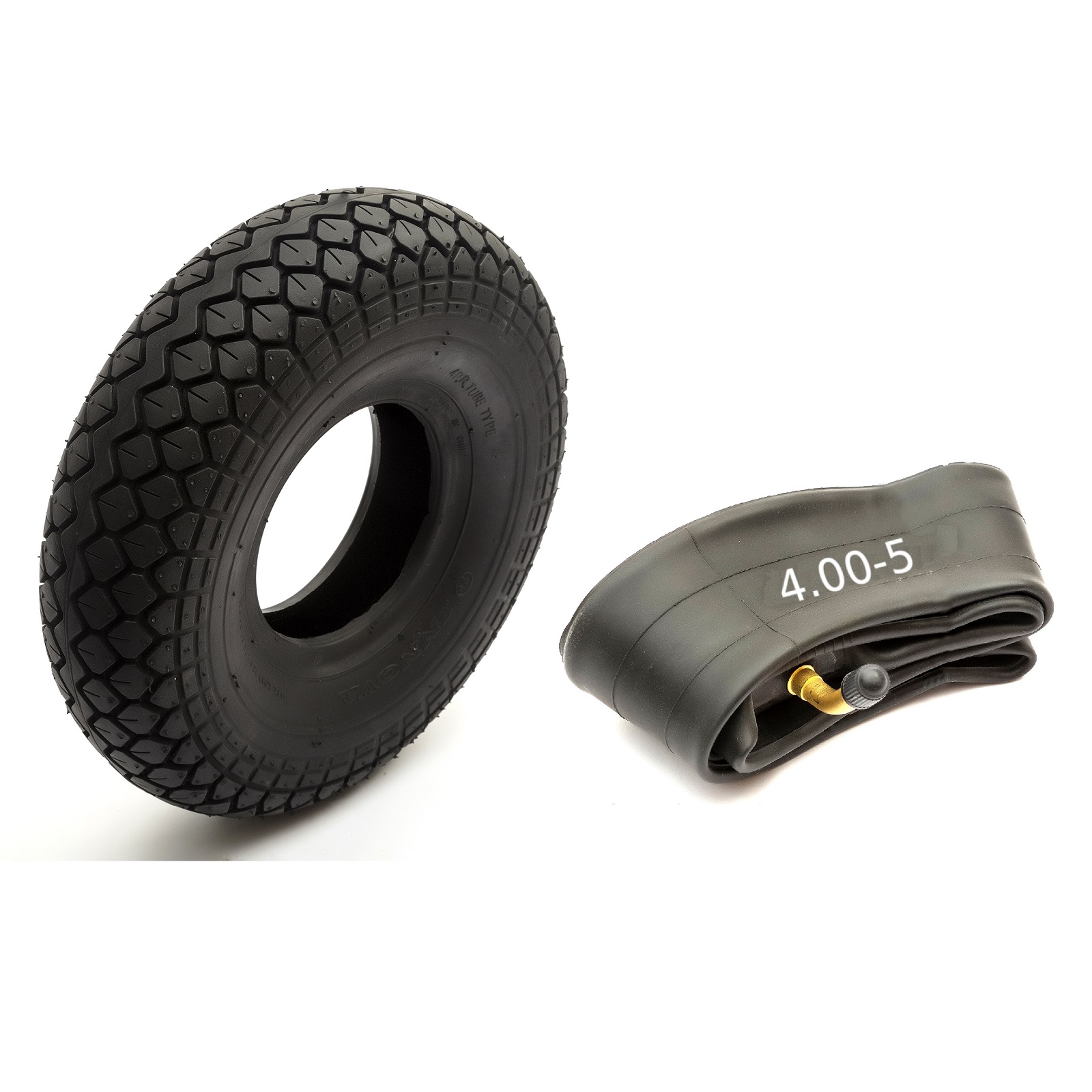 Tyre Innertube 4 00 5 Black Diamond Block Tread Mobility Scooter 5