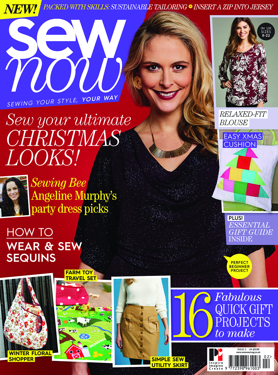 SEW NOW MAGAZINE issue 2 with free 4in1 dress sewing pattern £2.99
