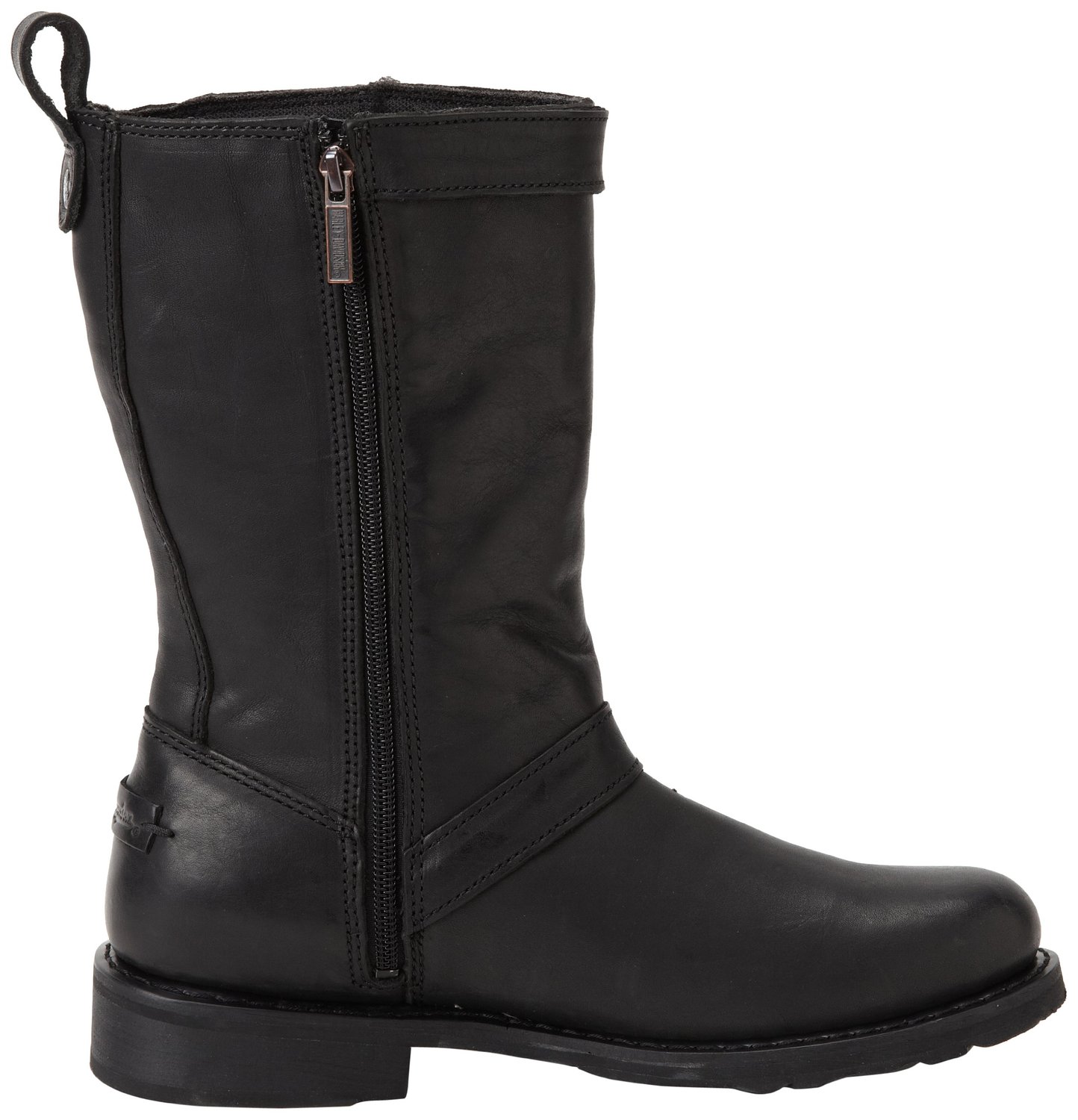 Harley Davidson Vincent Mens Black Leather Biker Riding Motorcycle Zip