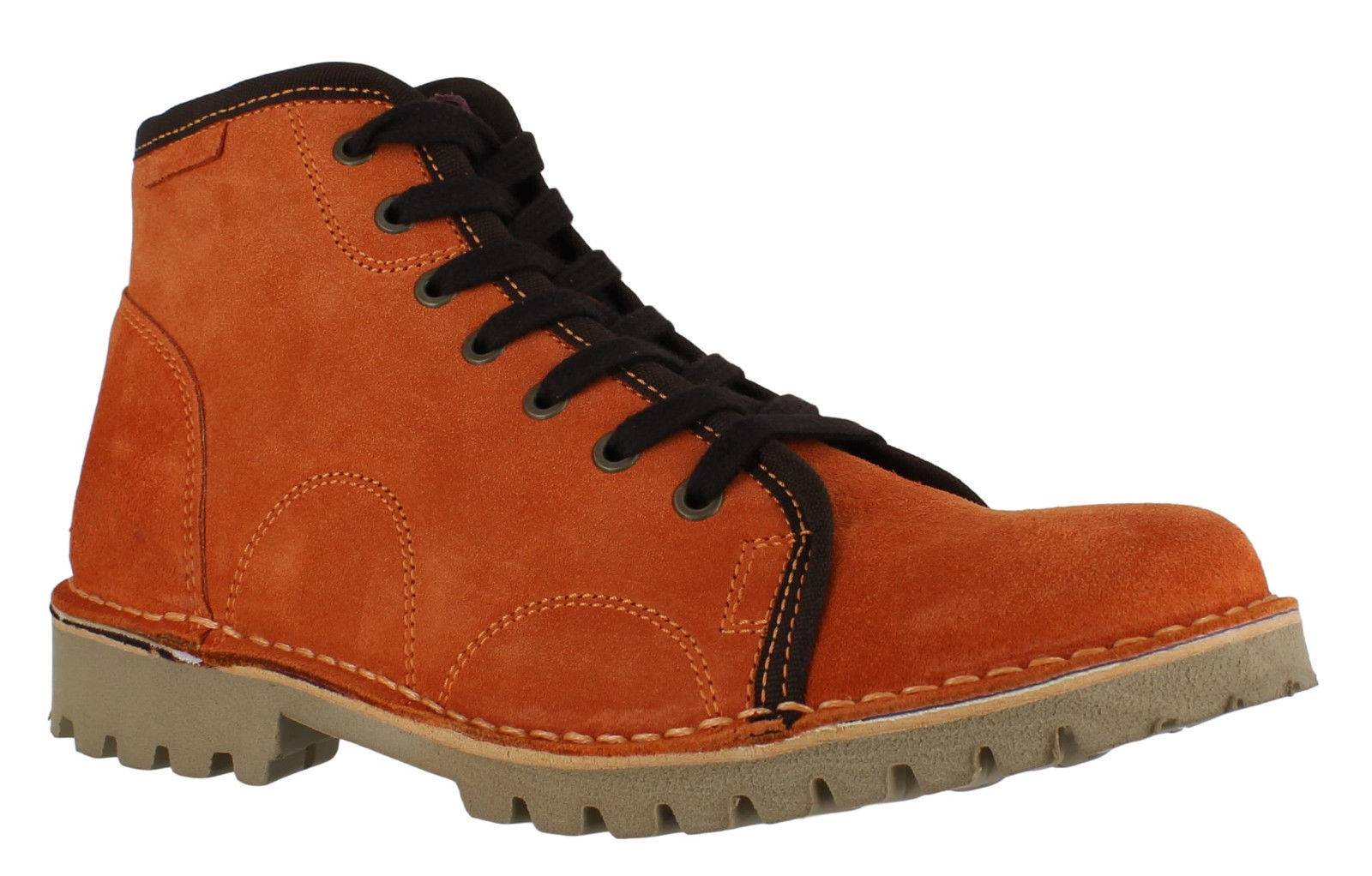 Delicious Junction Cornelius Mens Orange Lace Up Ankle Monkey Boots eBay