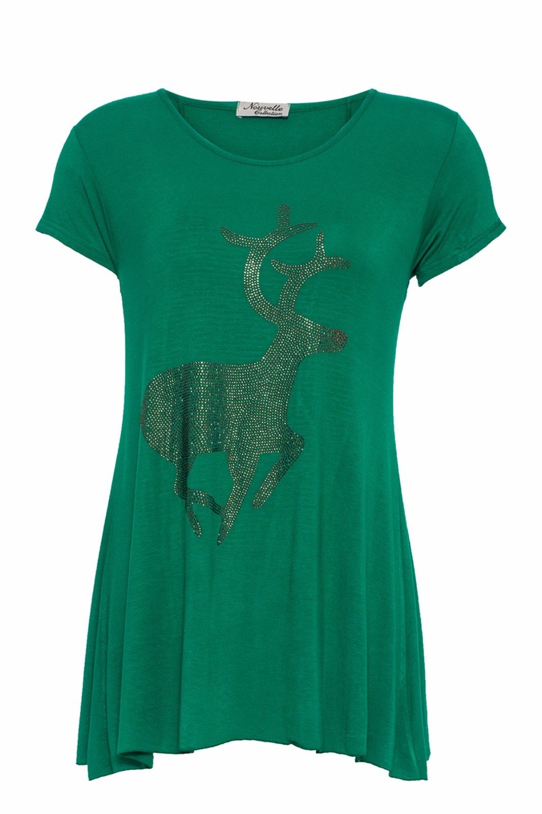 new ladies christmas top studded reindeer party animal new ladies christmas top studded reindeer party animal