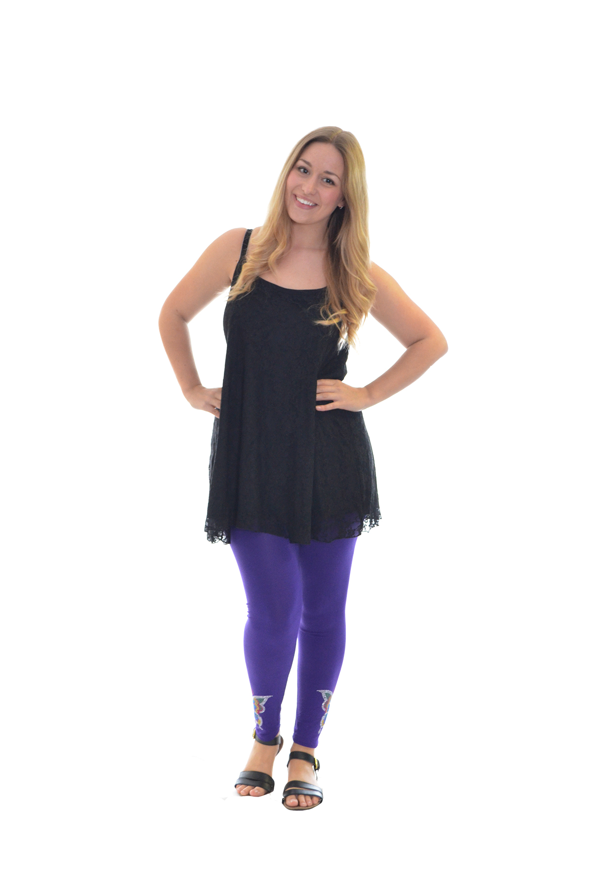 Nouvelle® Plus Size Women/'s Tattoo Butterfly Leggings