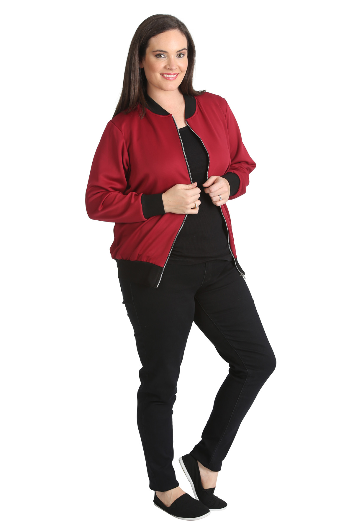 New Ladies Bomber Jacket Womens Plus Size Ribbed Varsity Style Warm Nouvelle Ebay 9364