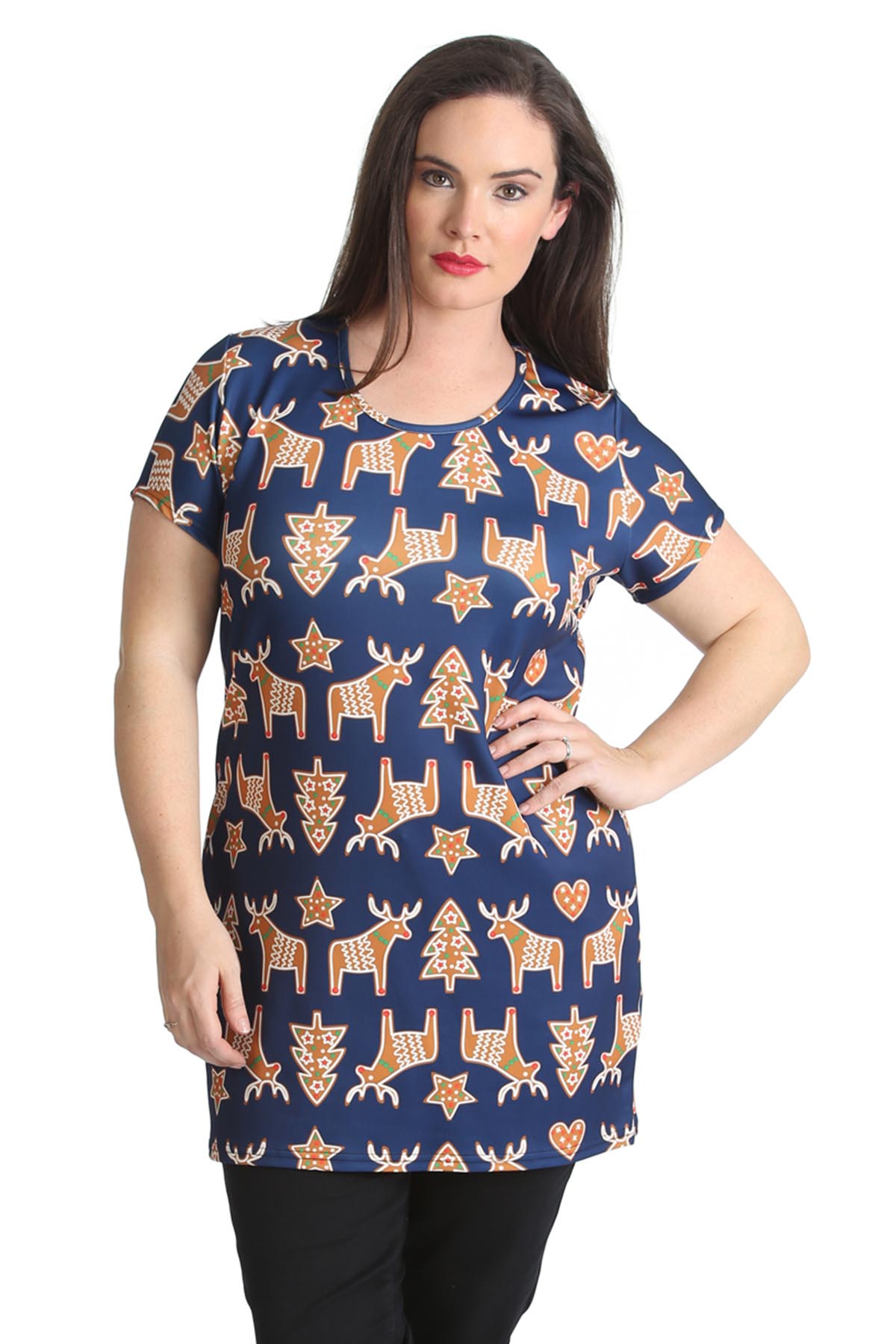 new ladies top womens christmas plus size gingerbread new ladies top womens christmas plus size gingerbread