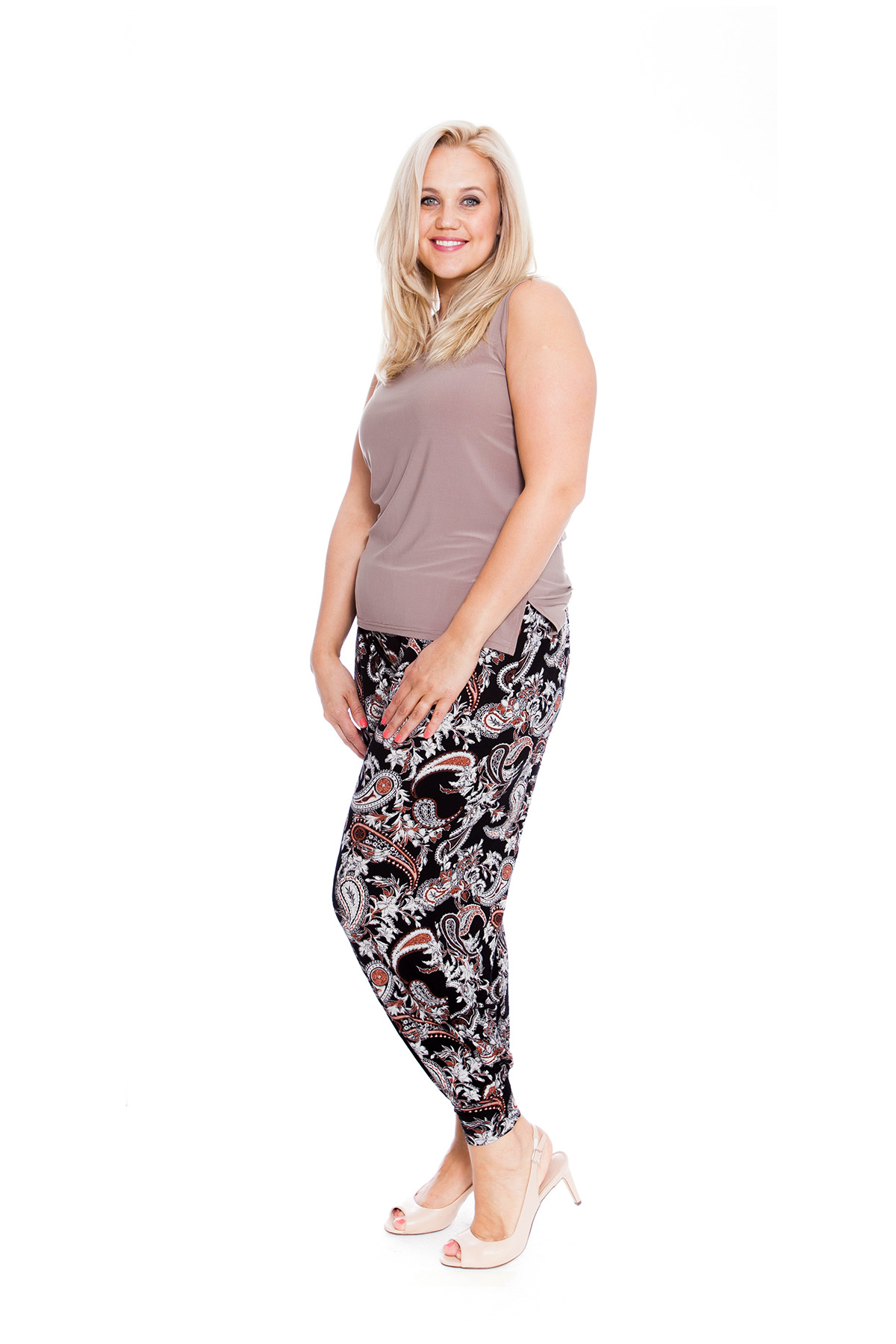 Femme harem pantalon taille plus femmes ali baba yoga pantalon imprimé cachemire nouvelle