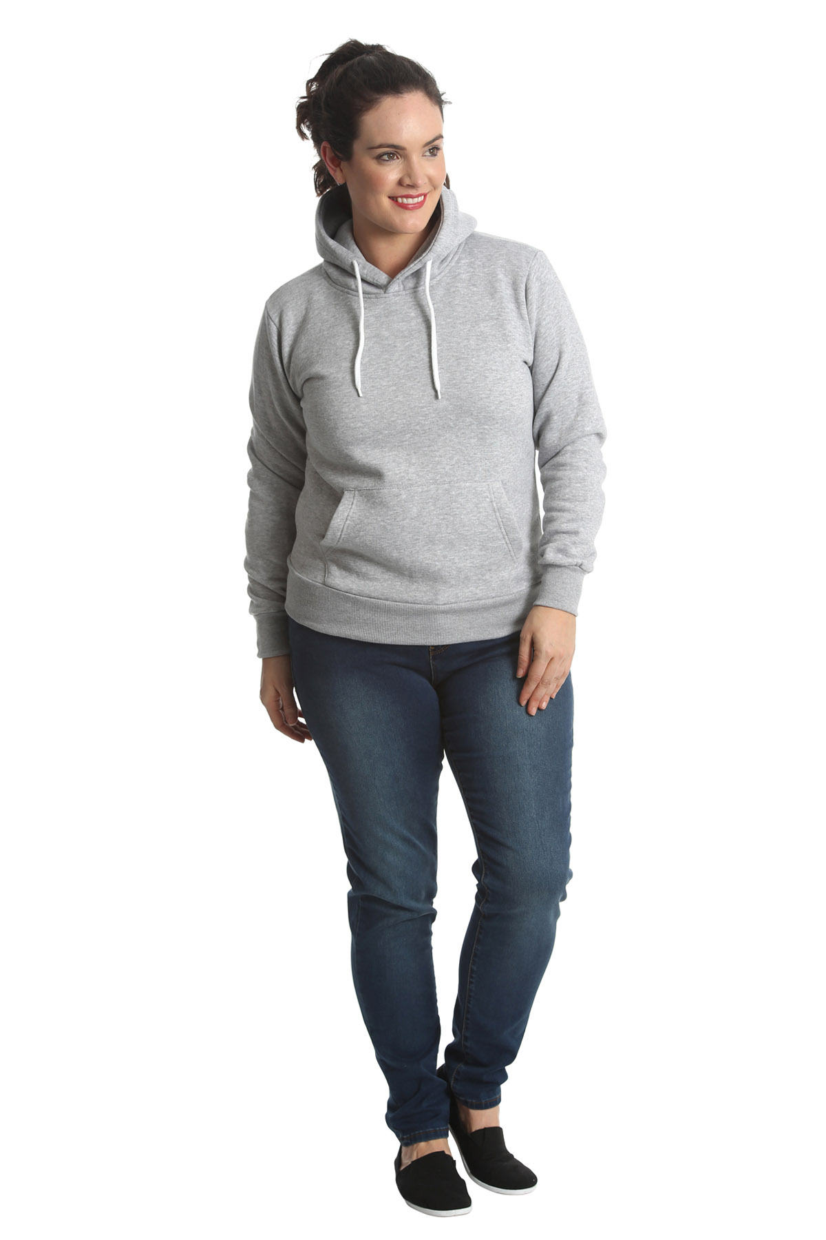 New Womens Hoodies Ladies Plus Size Pull Over Crown Stud Rhinestone