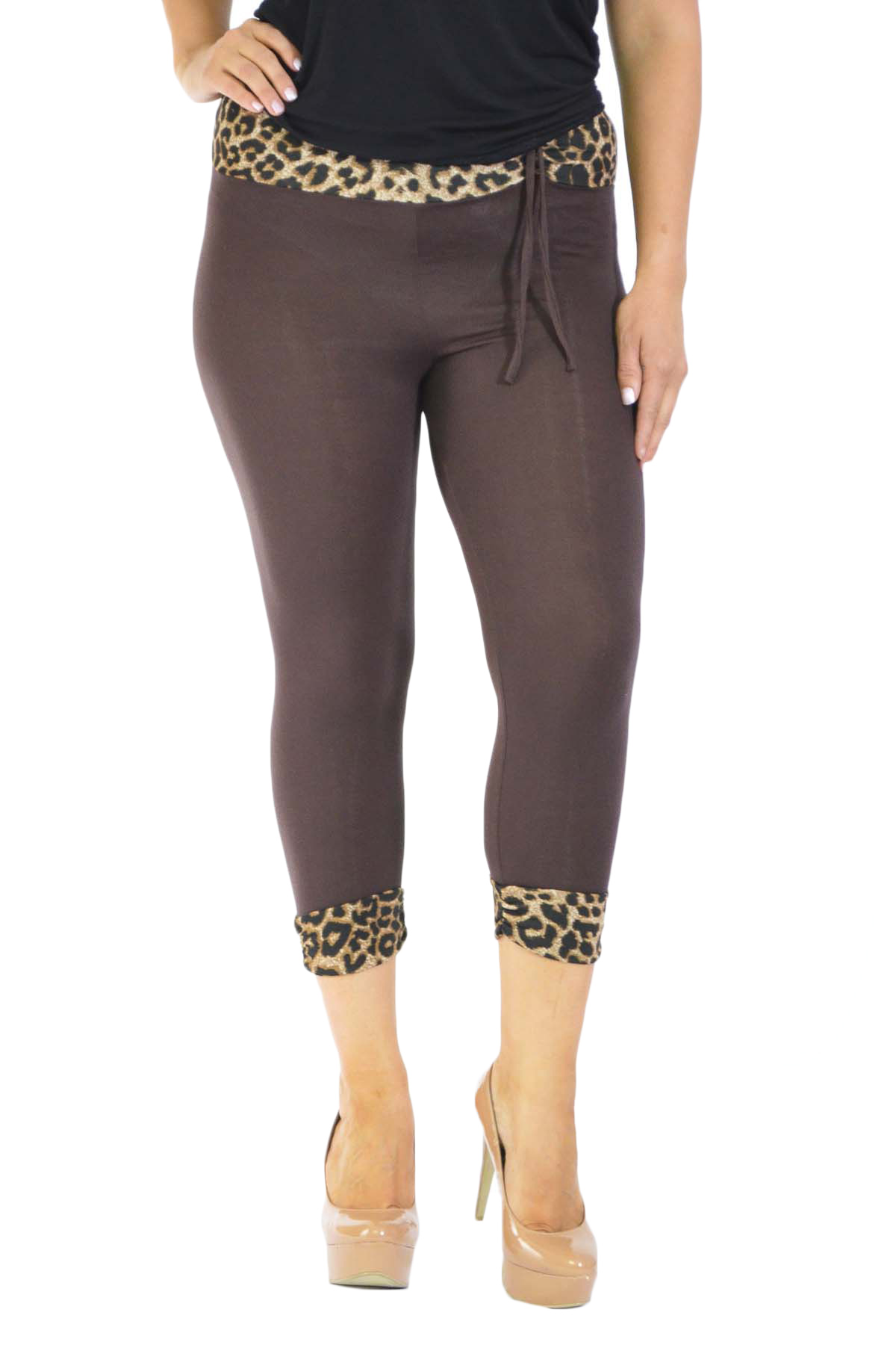 Zappos Footer If you are looking for that perfect animal print legging then you are going to have to try our Plus Size Leopard Leggings. This is a photo-realistic fur textured leopard style design that gives amazing detail in a laser print that will ignite your wardrobe with new sexy outfit combinations.