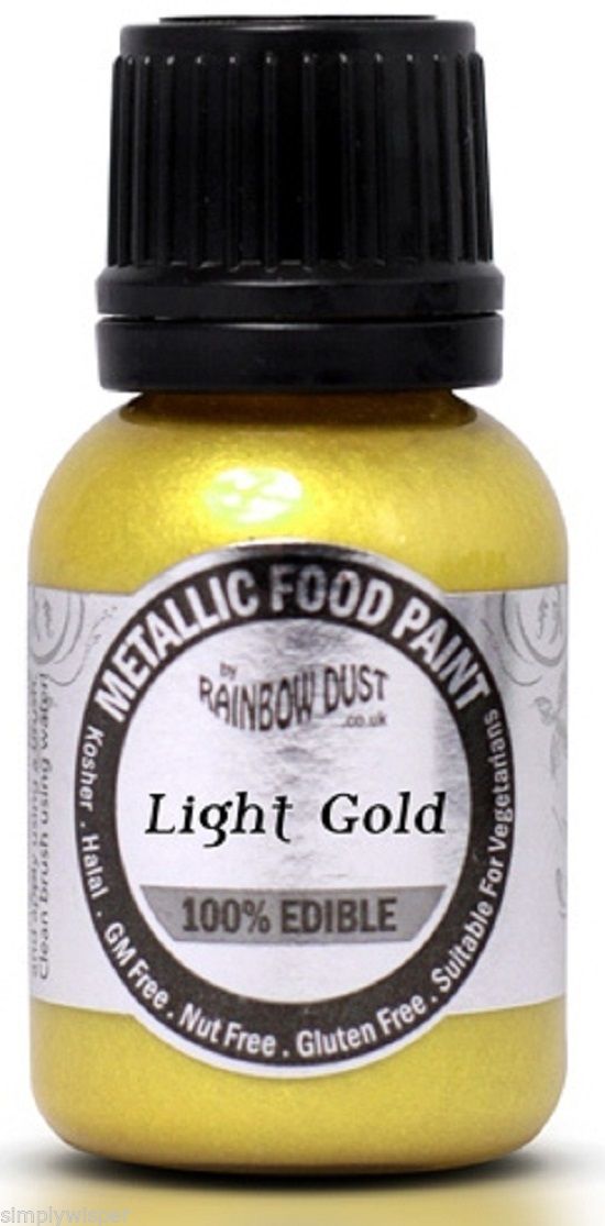Rainbow Dust Metallic Pearlescent Edible Food Paint Sugarcraft Cake