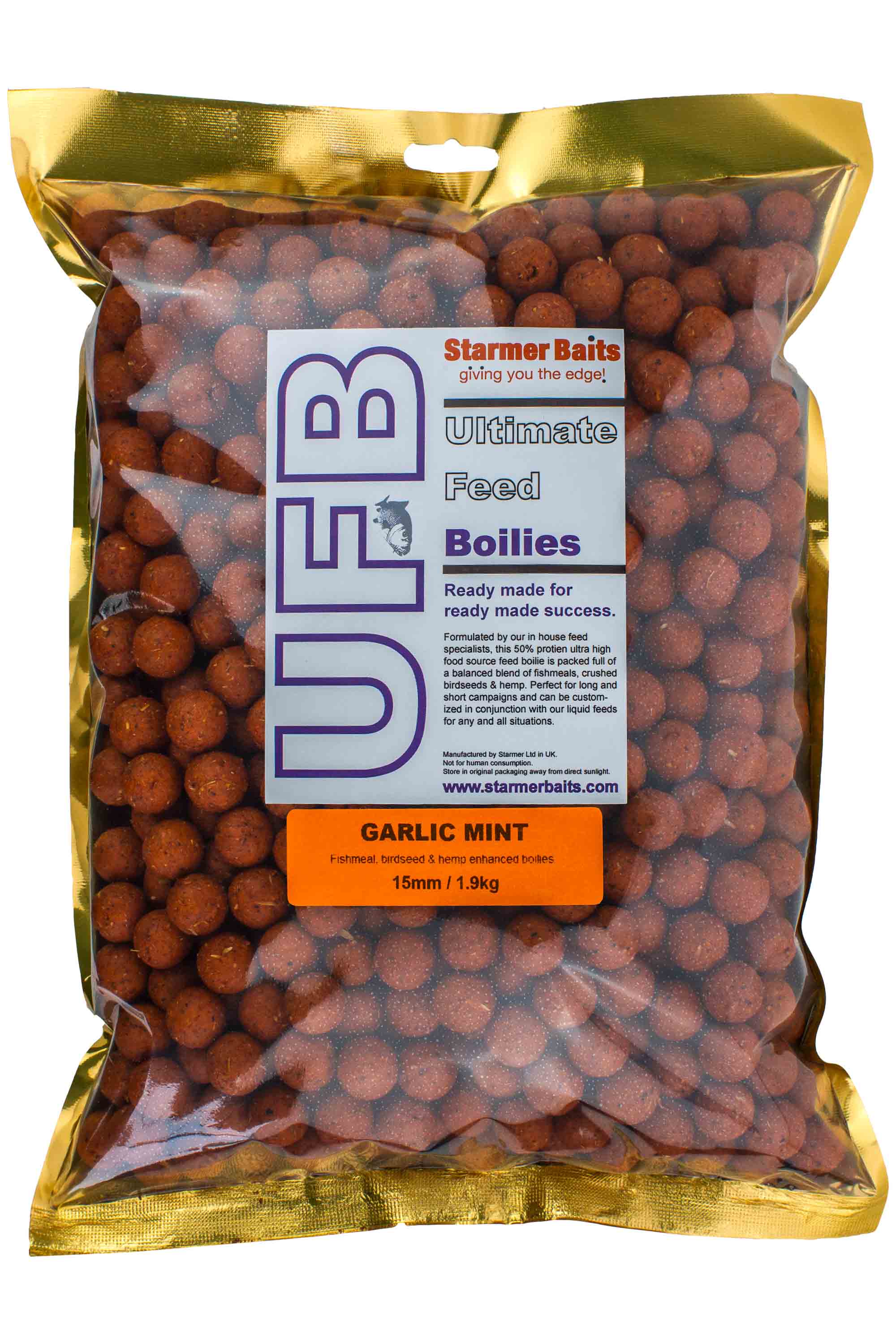 Ultimate Feed Boilies For Carp Coarse Fishing 15mm 1 9kg Mixed