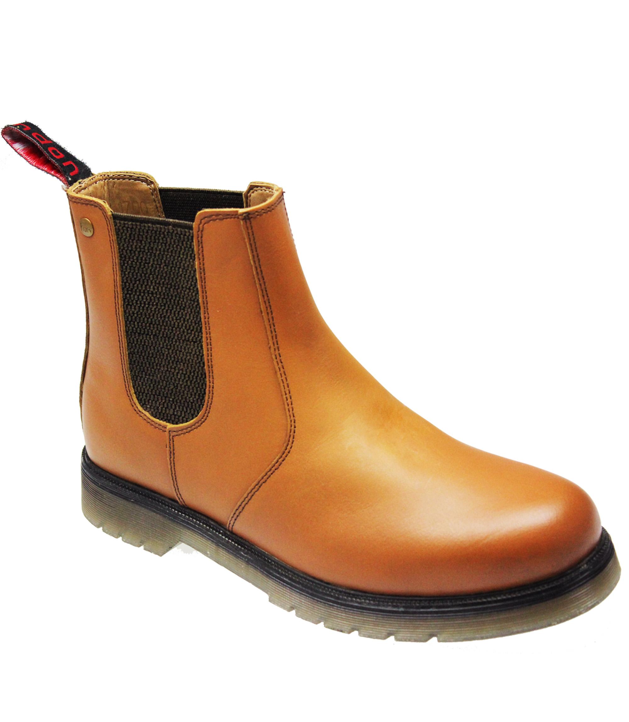 NEW MENS CHELSEA DEALER WORK ANKLE LEATHER SMART GUSSET BROGUE BOOTS UK