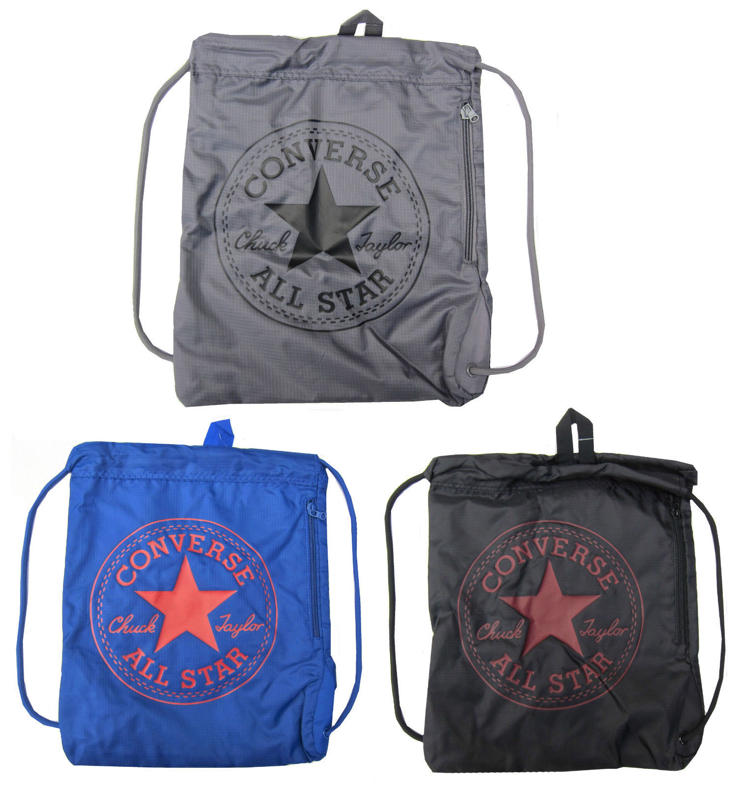 Converse String Rucksack Gym Bag All Star Chuck Taylor Blue, Grey or