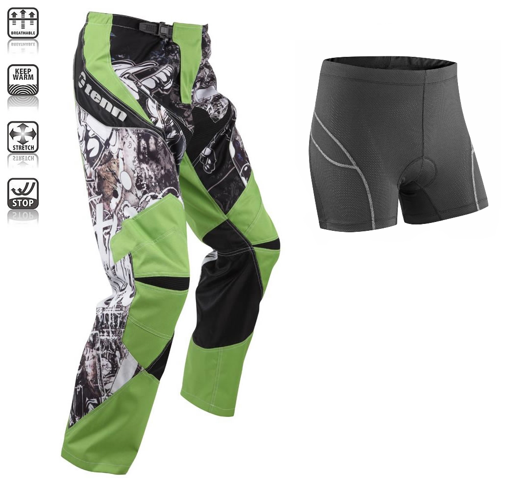 Mens Rage MX/DH/BMX Cycling Pants + Padded Boxers Combo eBay