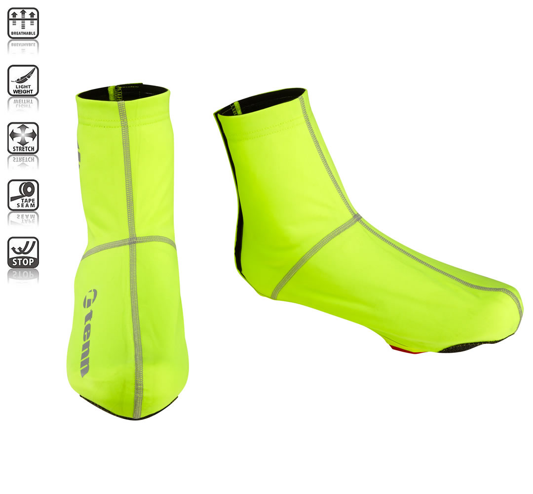 white cycling overshoes