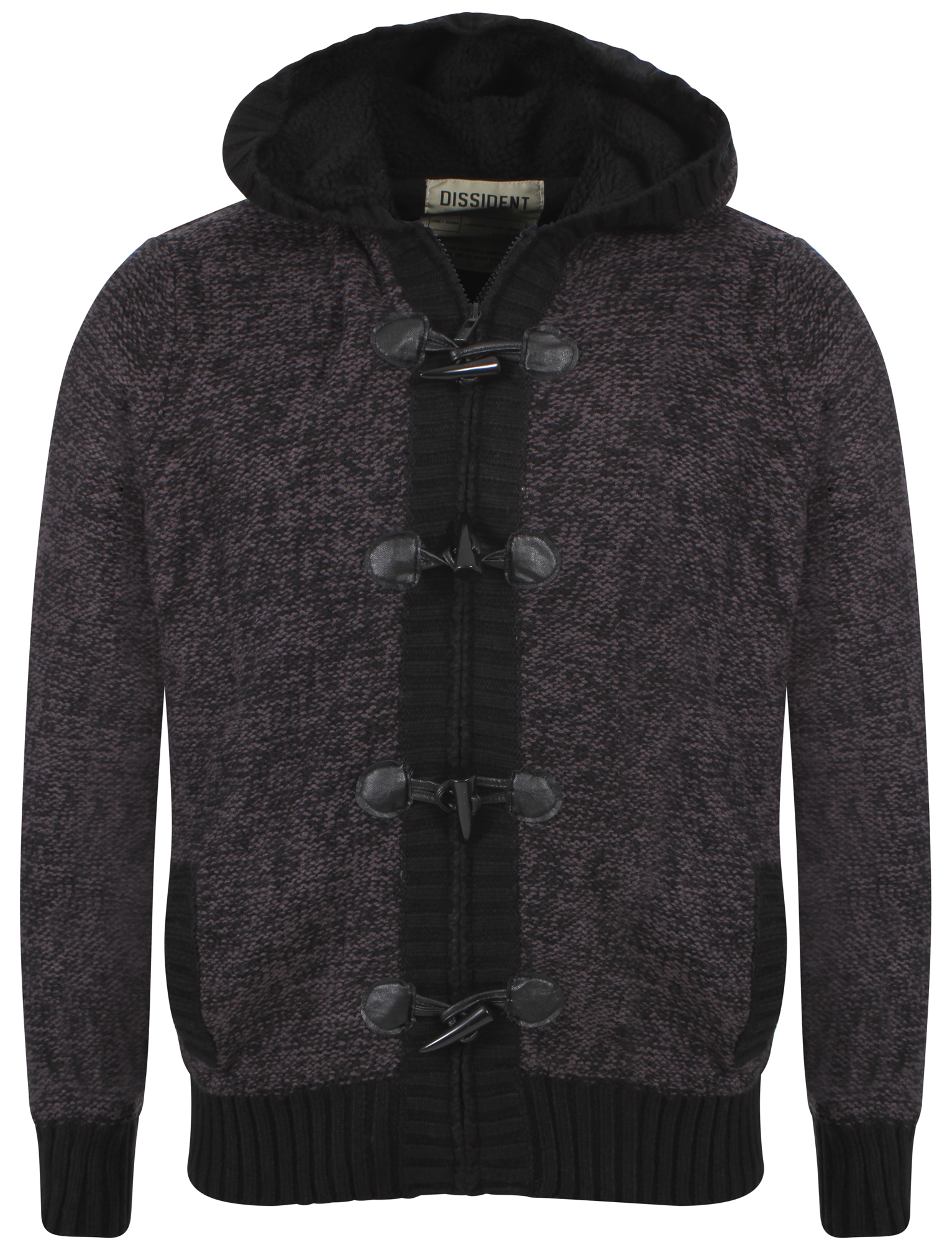 knitted zip hoodie mens