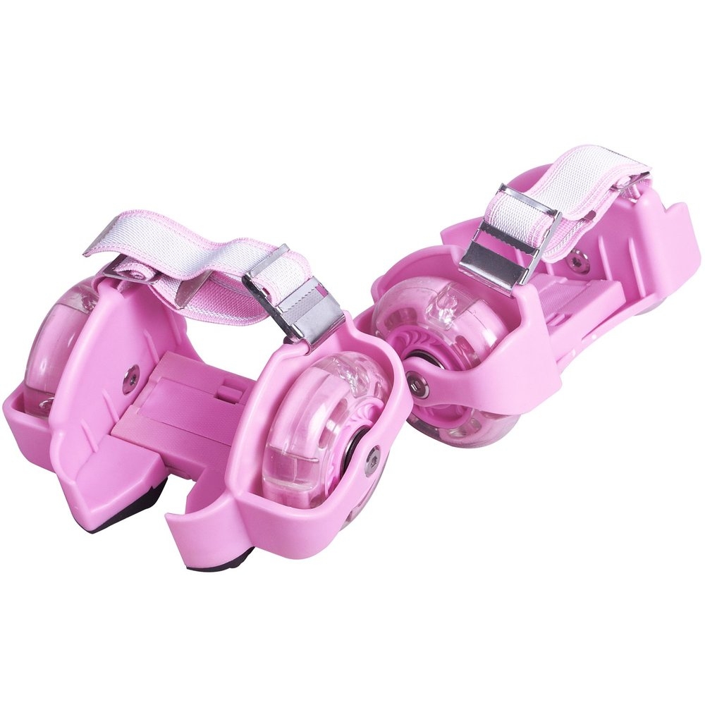Wheels on Heels Innovative Roller Skates Zinc Street Gliders Blue Pink